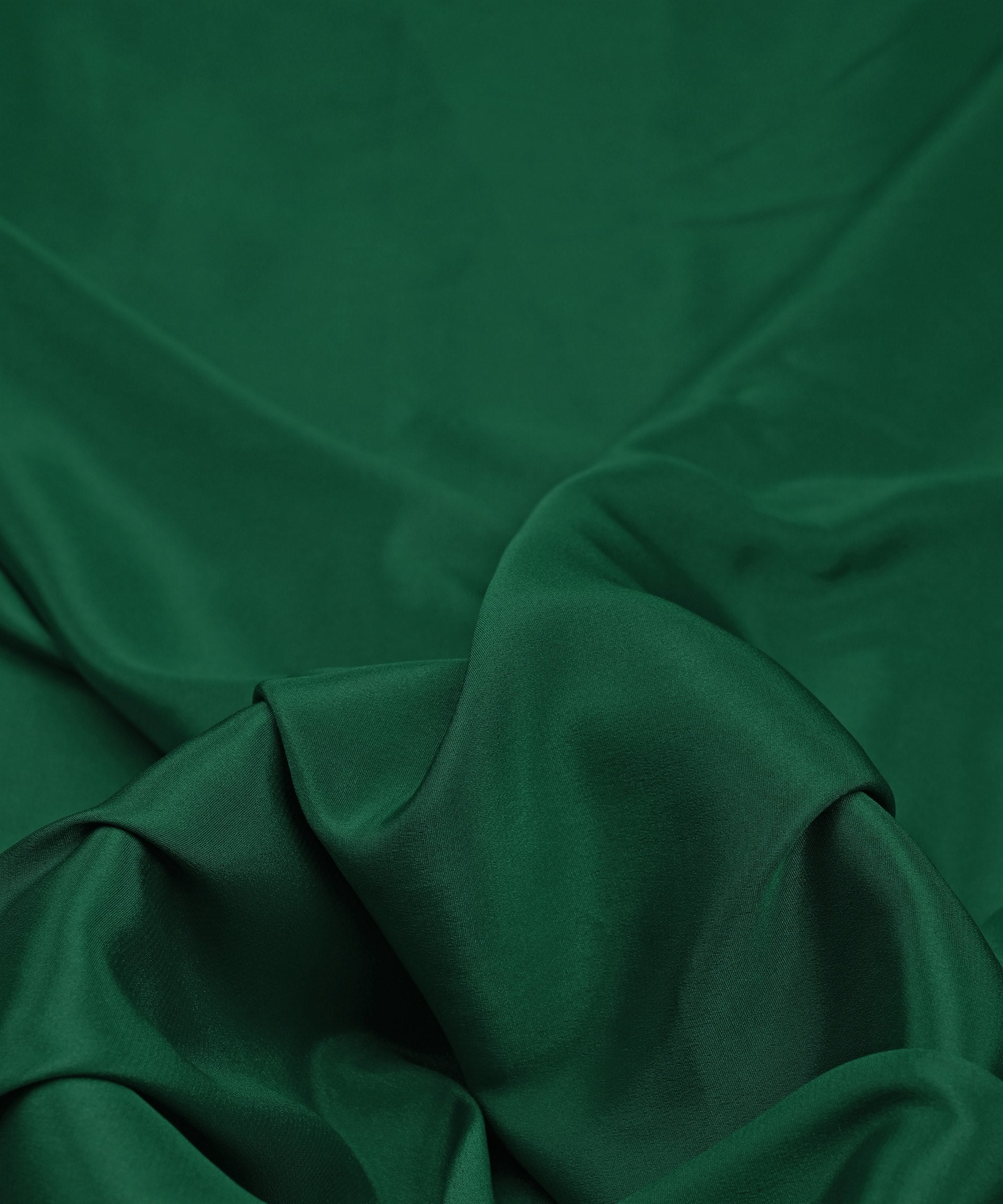 Green Plain Dyed Crepe Fabric