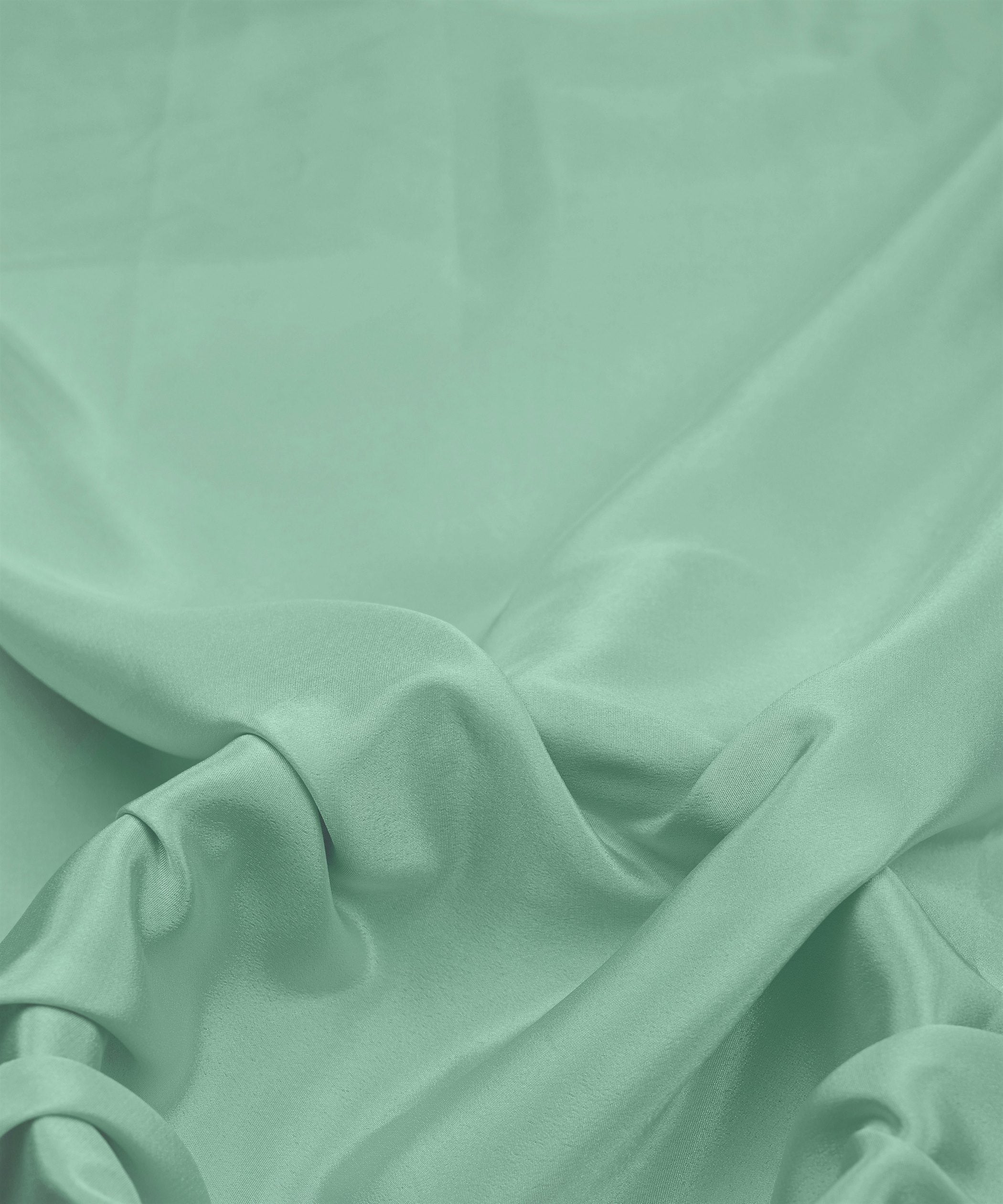 Sea Green Plain Dyed Crepe Fabric