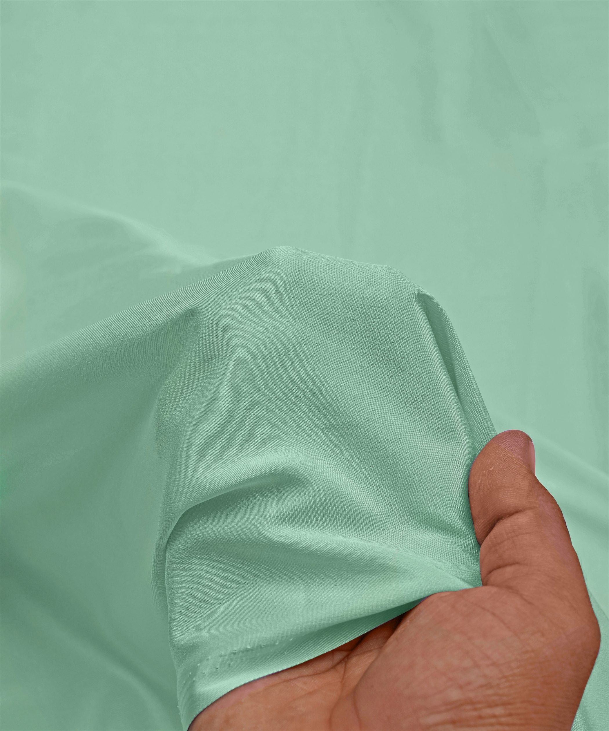 Sea Green Plain Dyed Crepe Fabric