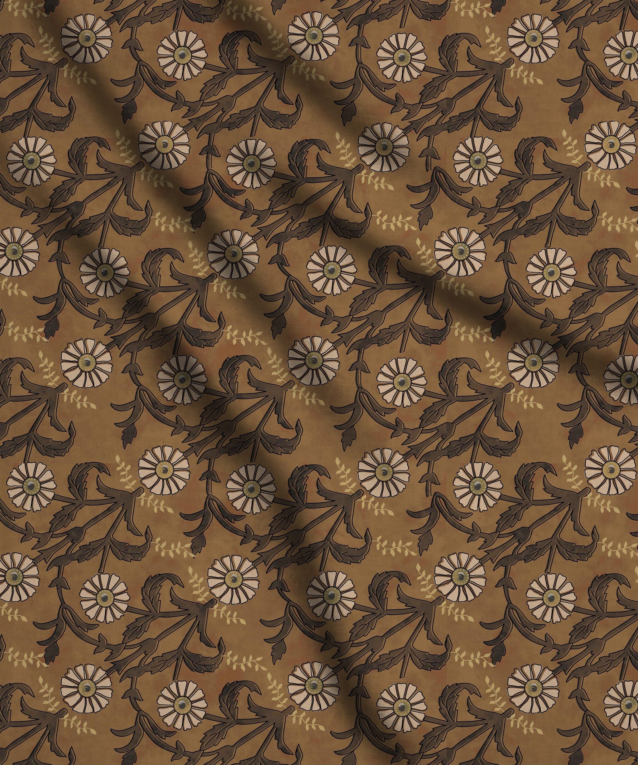Khaki-Beige Ajrakh Print