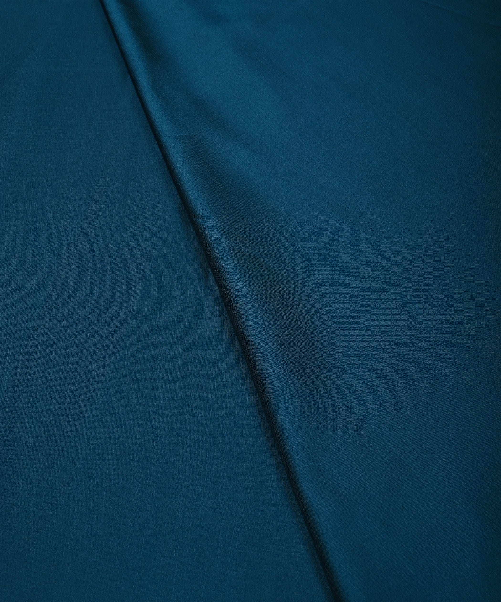 Teal Blue Plain Dyed Modal Satin Fabric