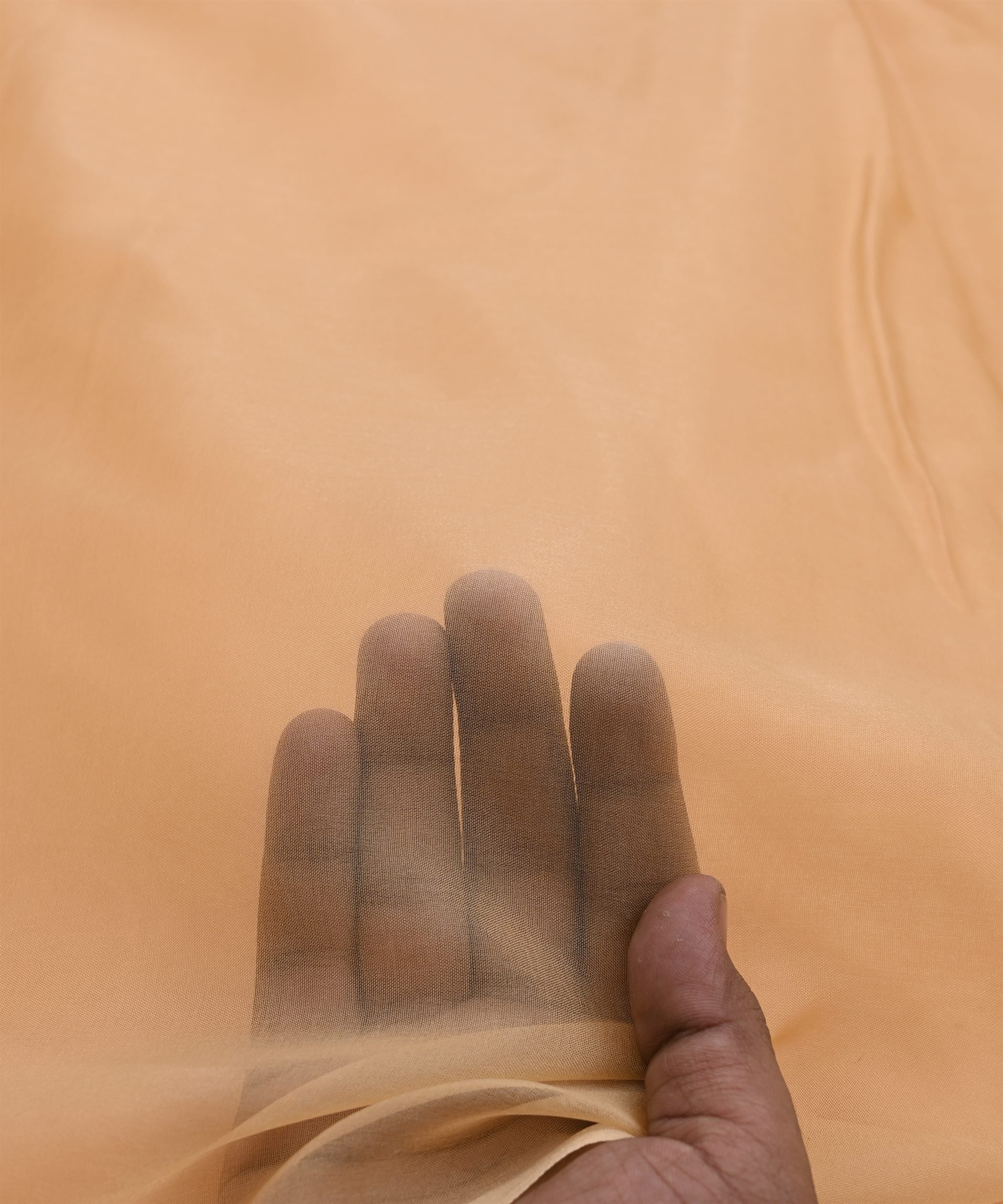 Sepia Plain Dyed Organza Fabric