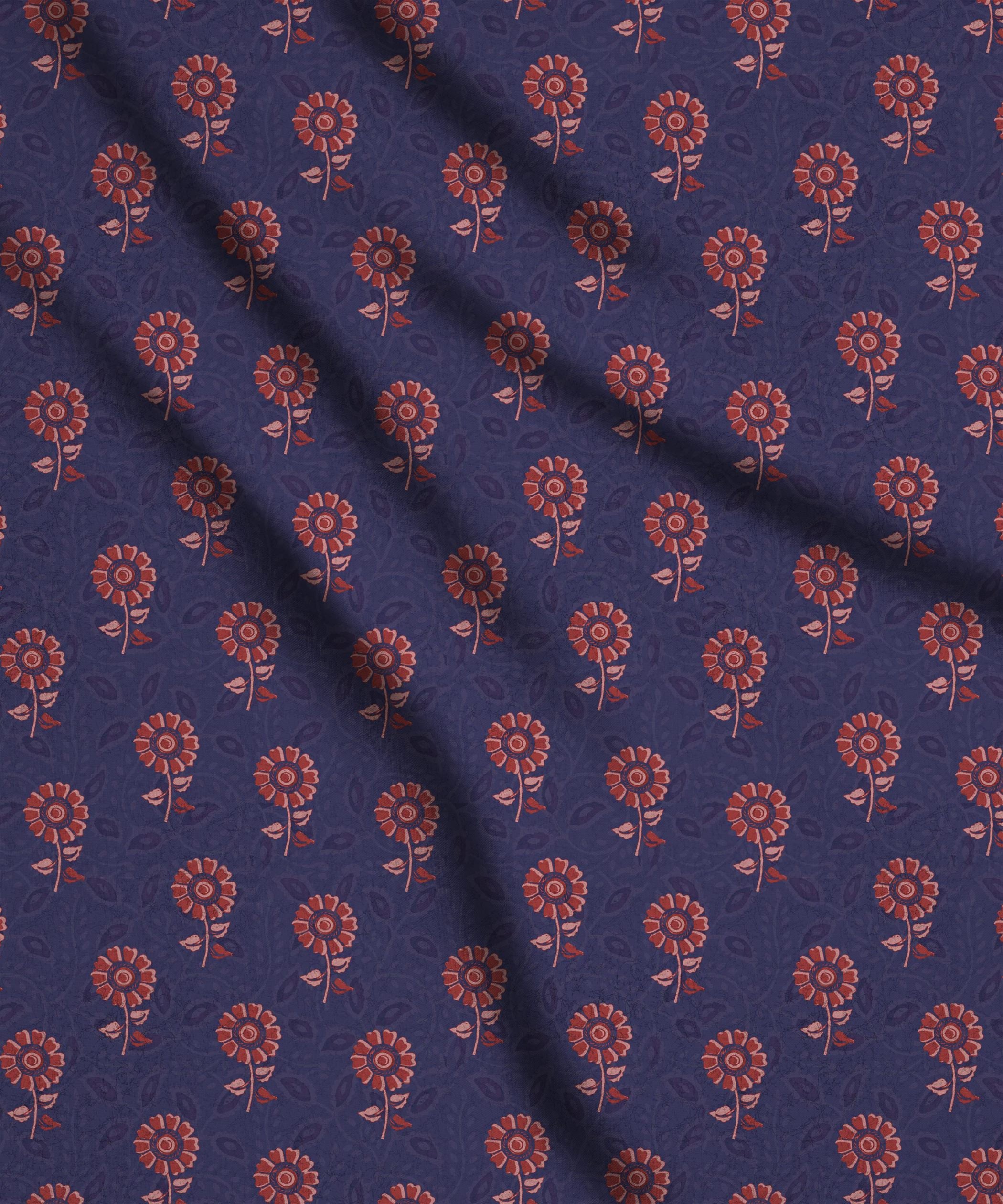 Purple-Red Ajrakh Print