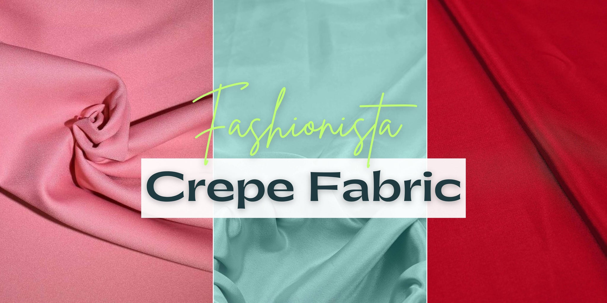 crepe fabric banner