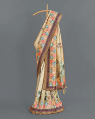 Ethnic Designer Saree with Unstitched Blouse