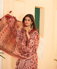 Ethnic Designer Saree with Unstitched Blouse