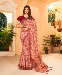 Ethnic Designer Saree with Unstitched Blouse
