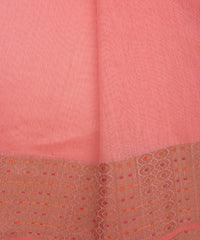 Gajri Linen Fabric with Zari Border(cut-5.5 mtr)