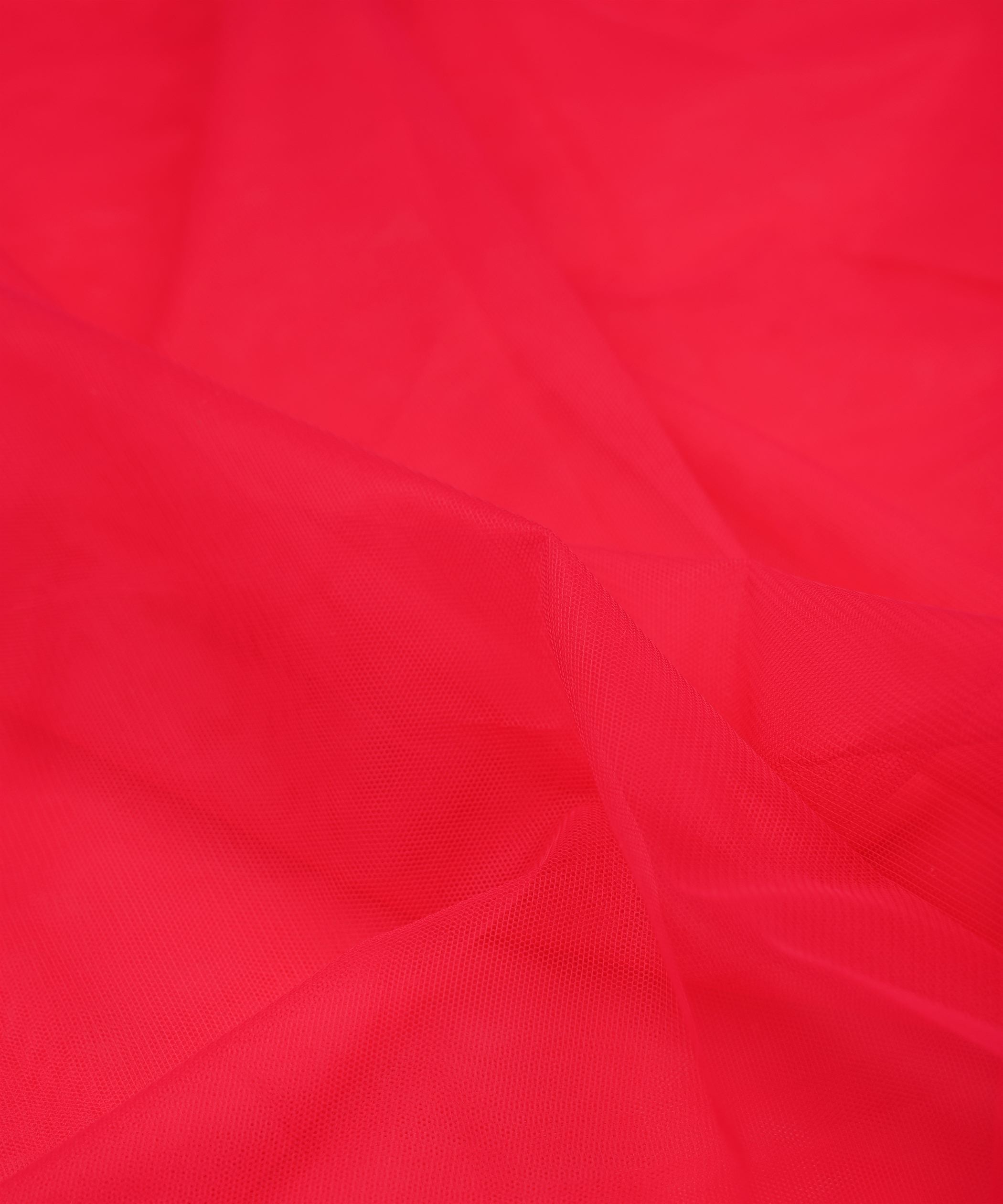 Light Red Plain Dyed Net Fabric