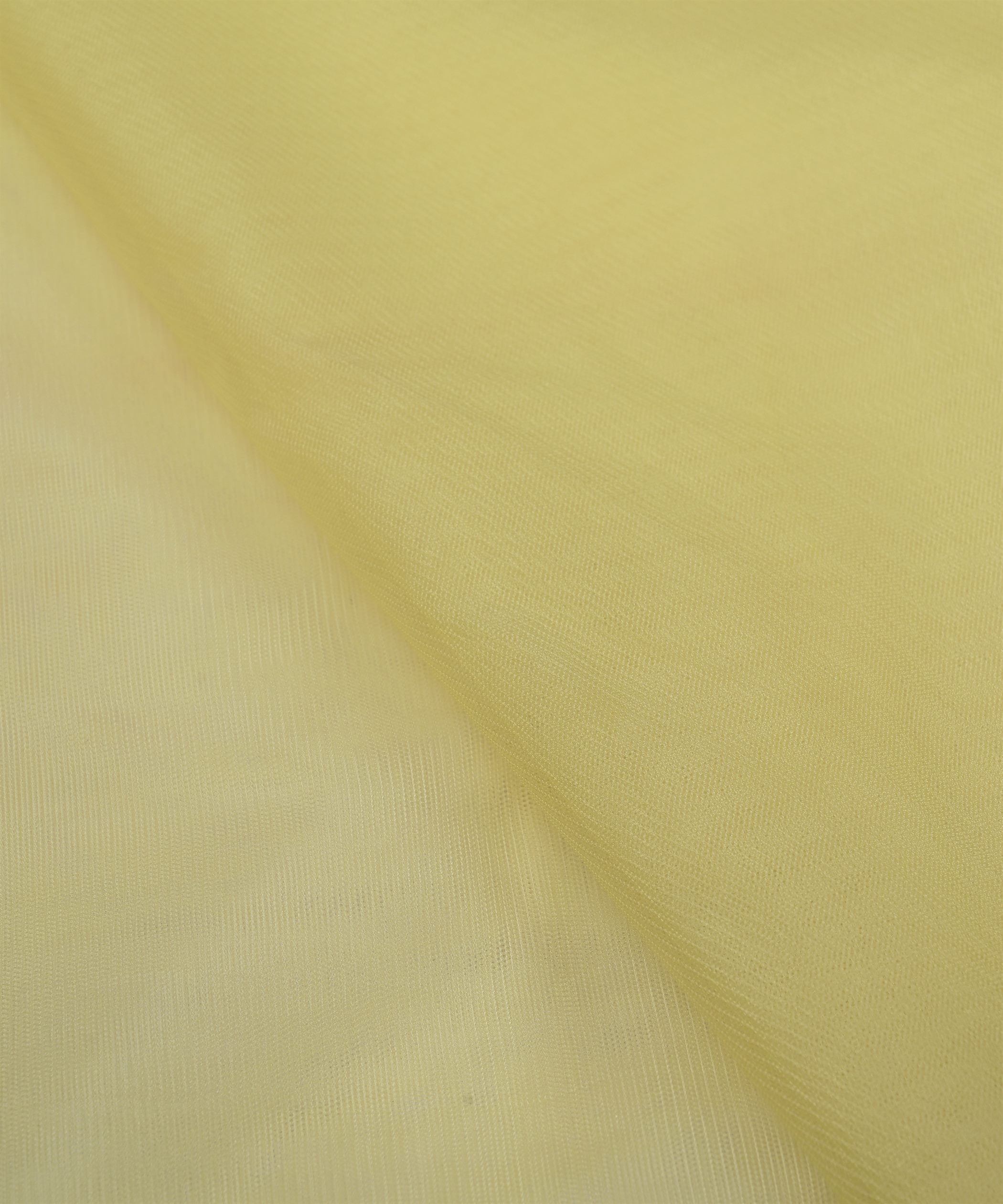 Lime Yellow Plain Dyed Net Fabric