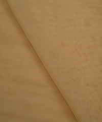 Beige Plain Dyed Net Fabric