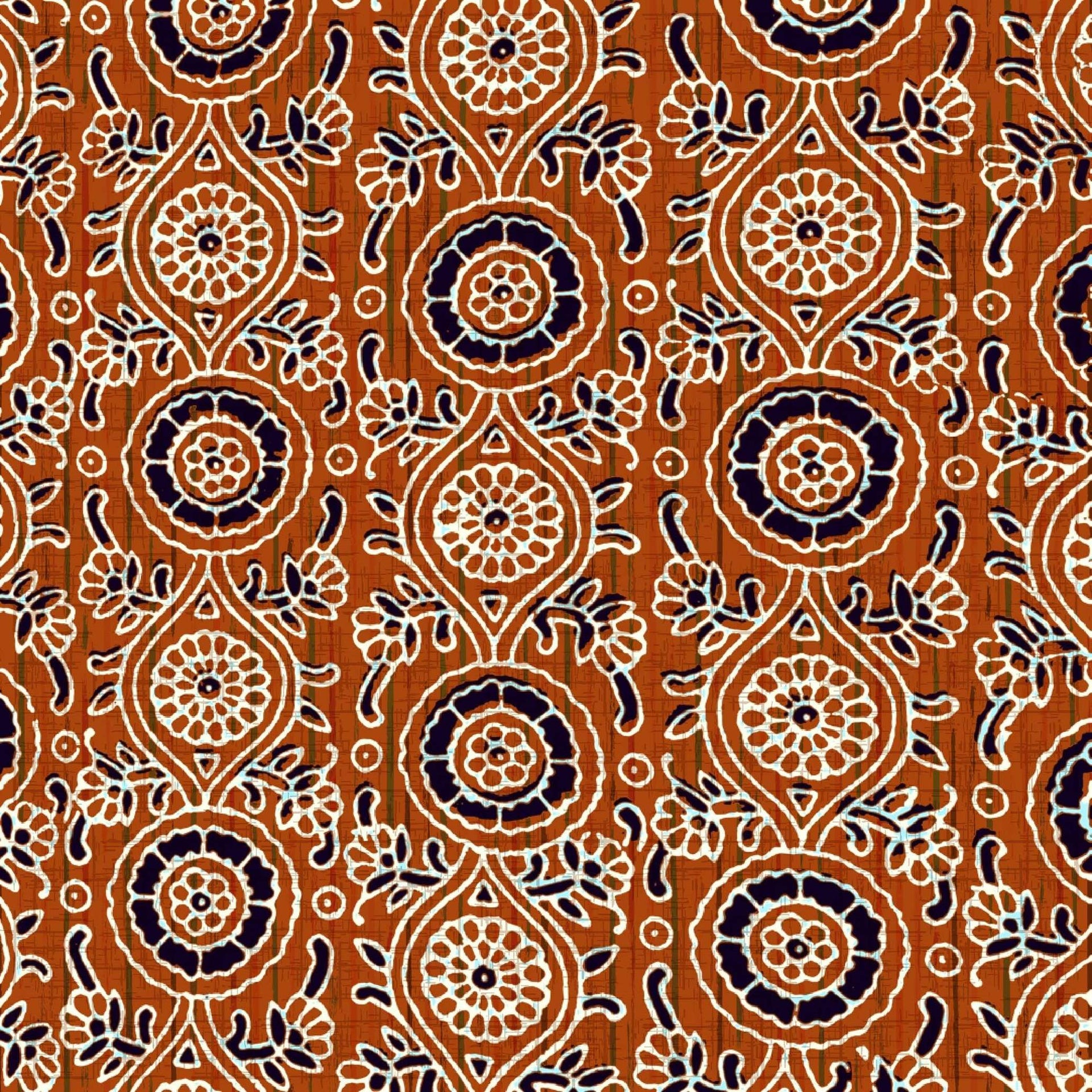 Blue - Natural Dyed Cotton Ajrakh Print Fabric 06 main image 1
