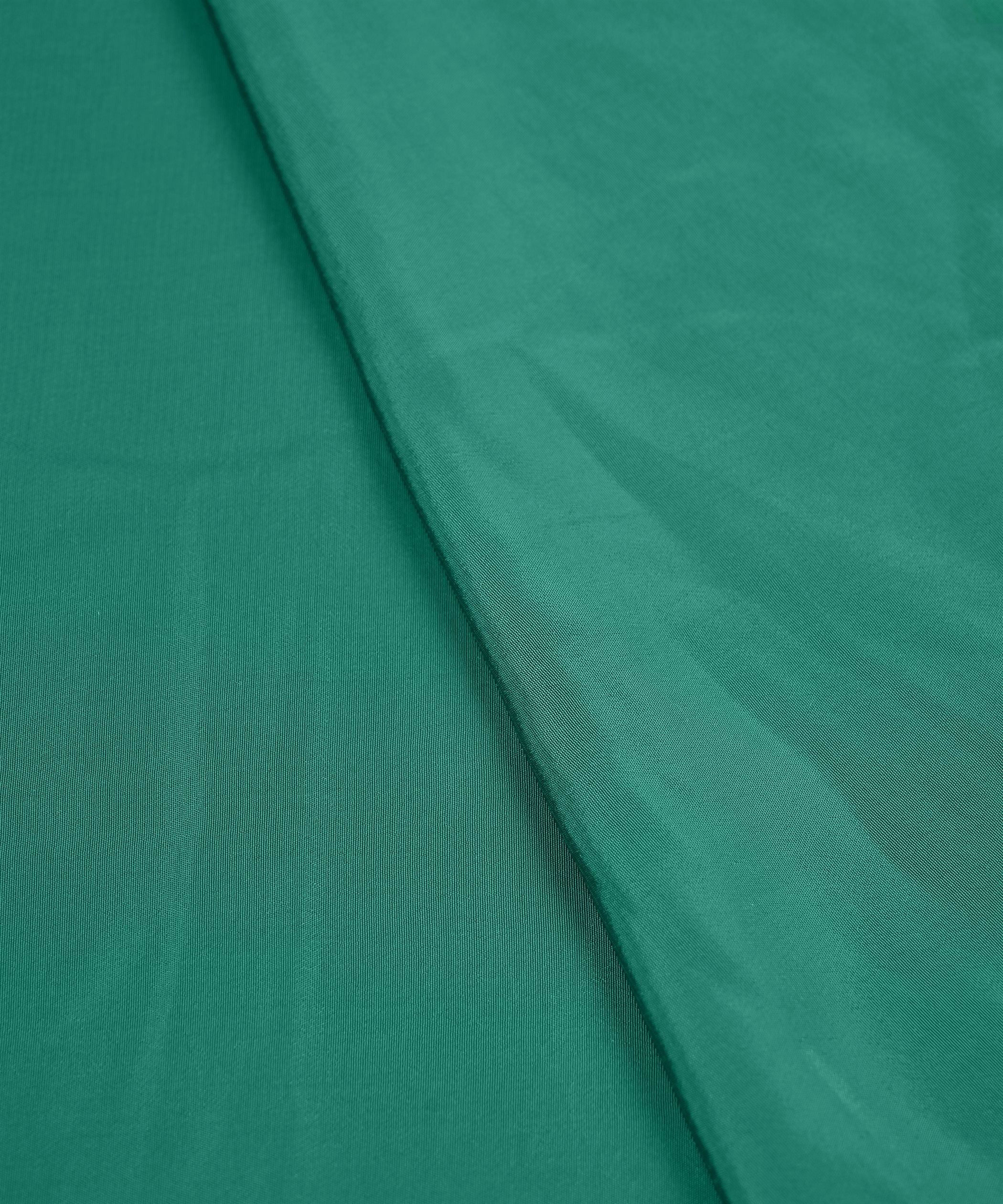Aqua Green Plain Dyed American Crepe Fabric