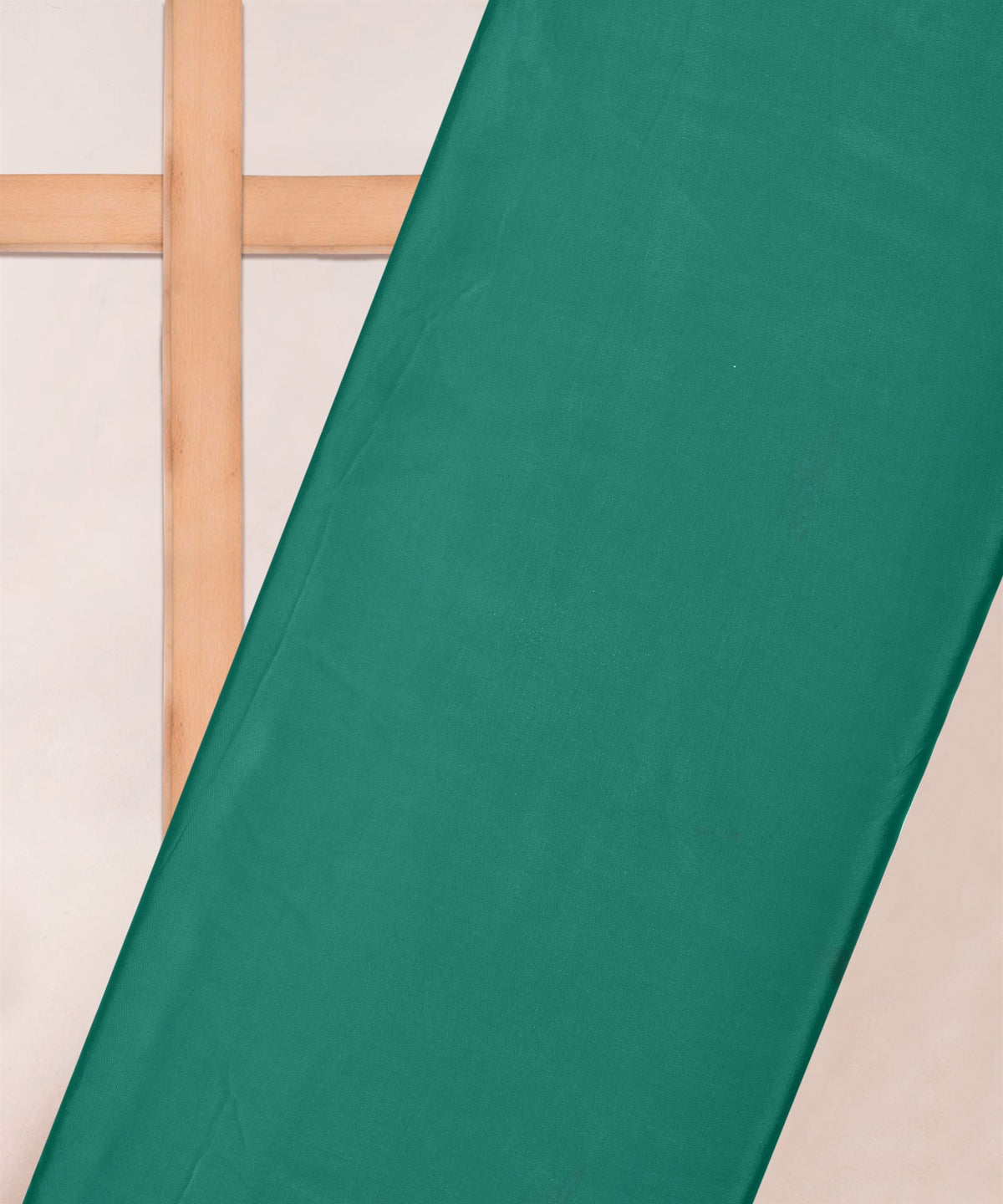 Aqua Green Plain Dyed American Crepe Fabric