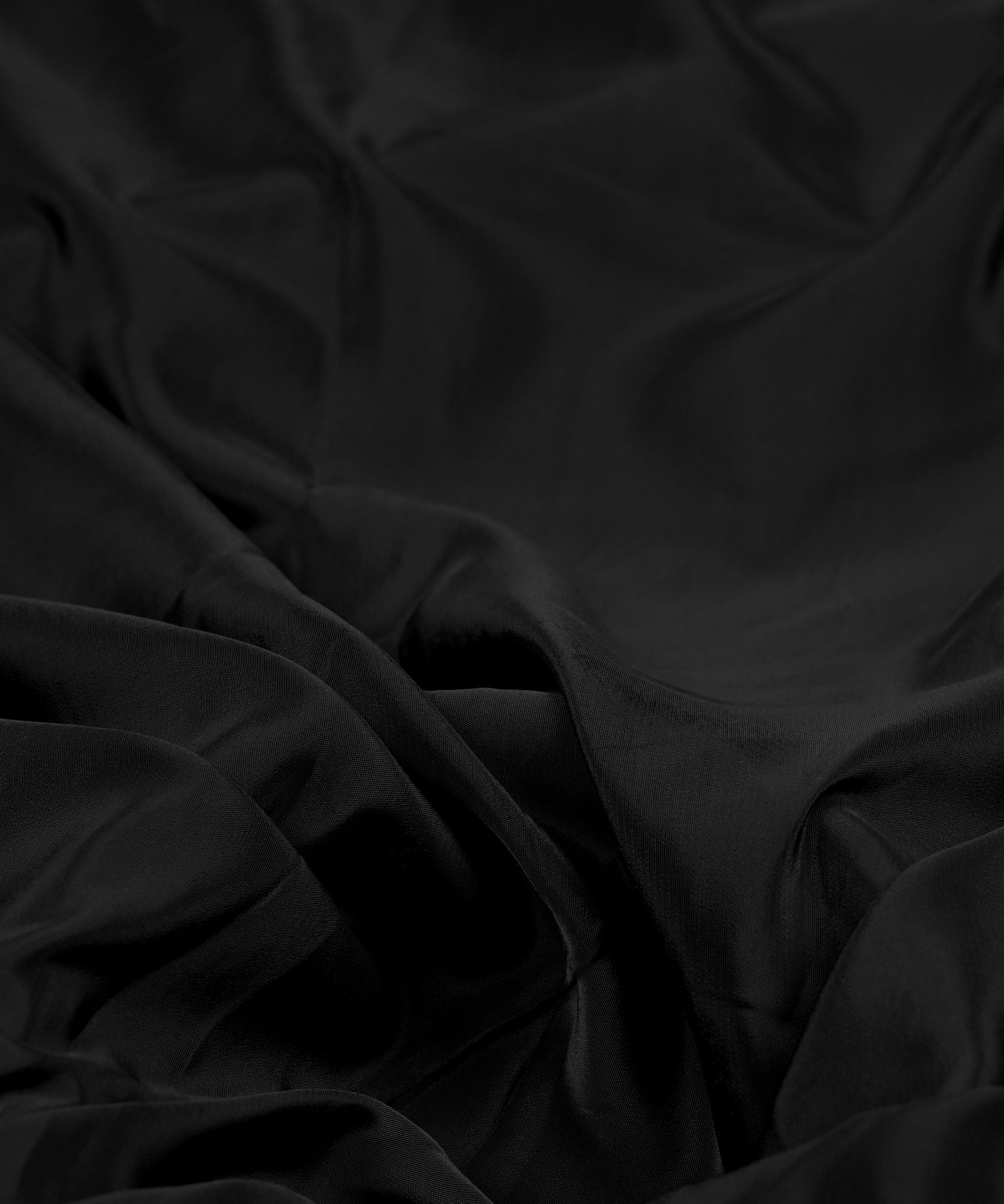 Black Plain Dyed American Crepe Fabric