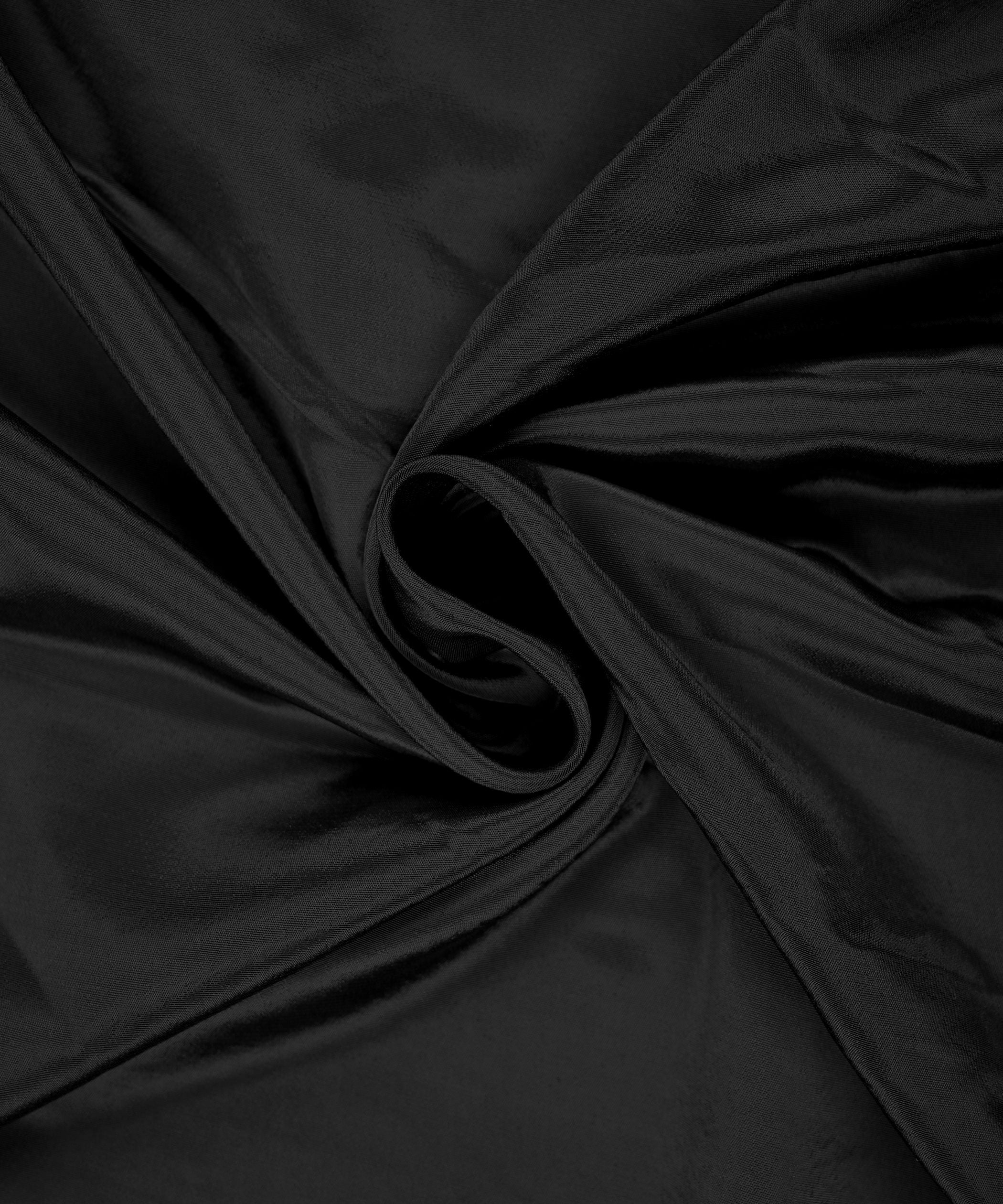 Black Plain Dyed American Crepe Fabric