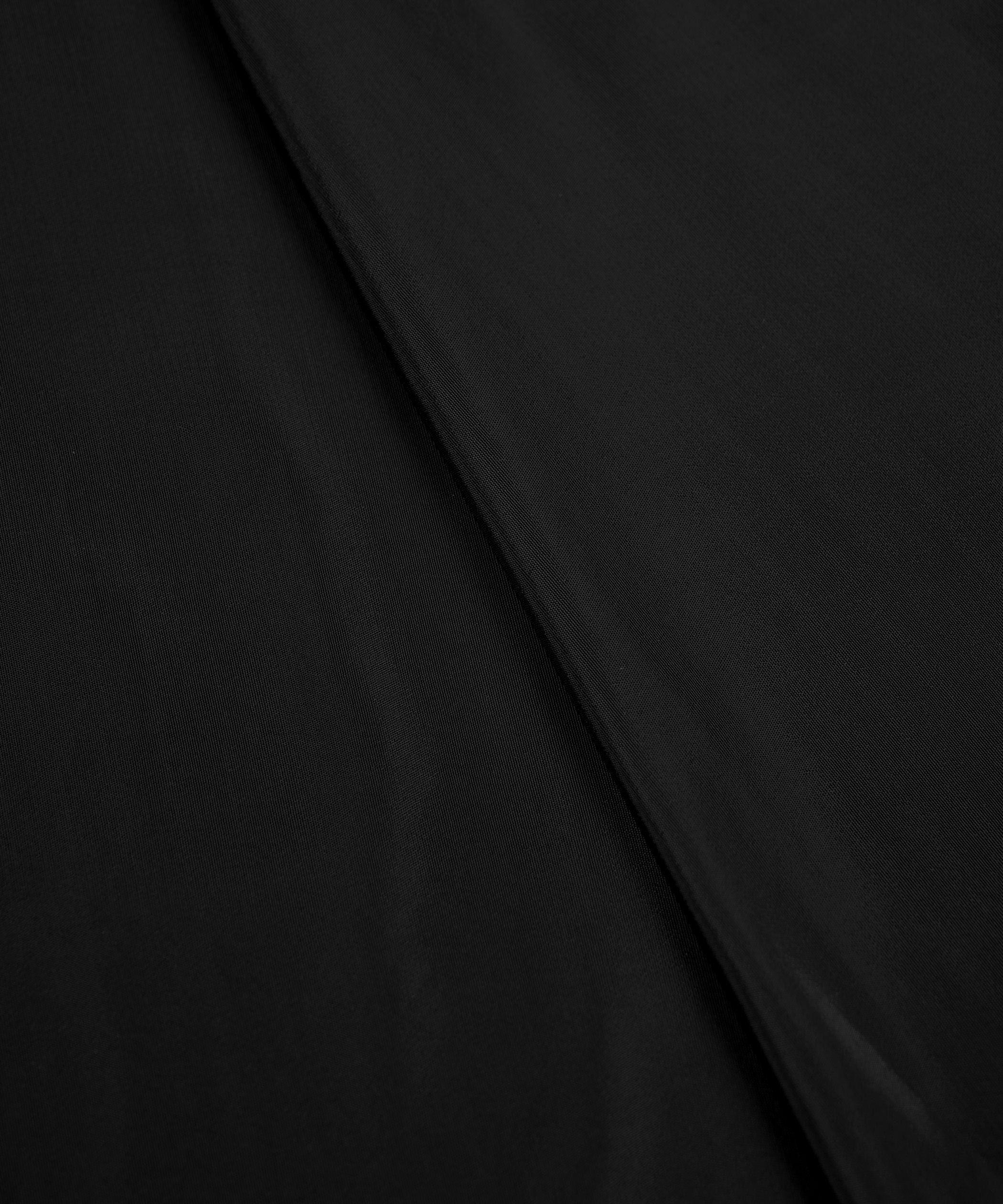 Black Plain Dyed American Crepe Fabric