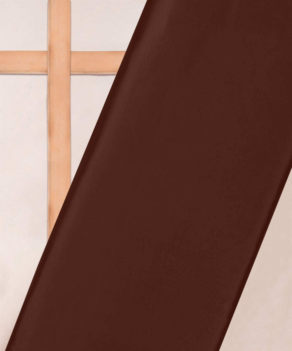 Coffee Plain Dyed American Crepe Fabric