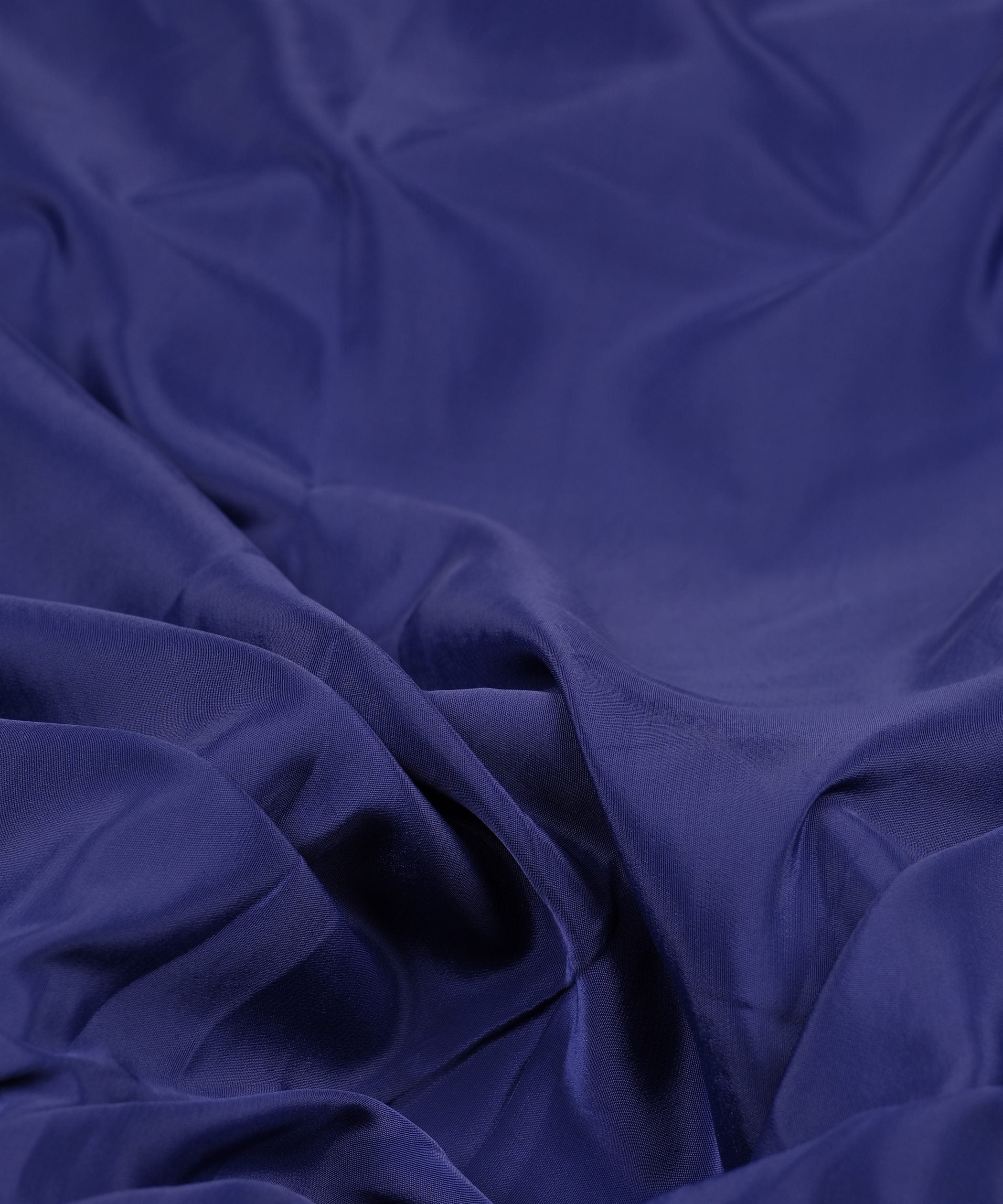 Dark Blue Plain Dyed American Crepe Fabric