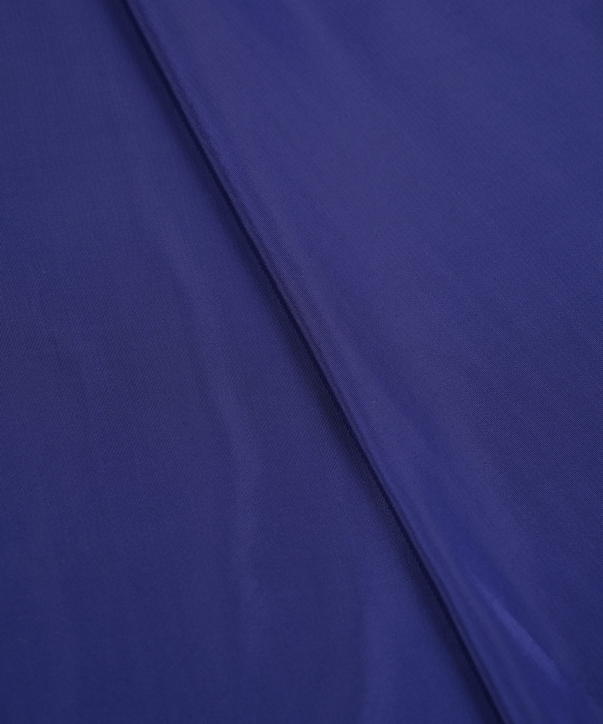 Dark Blue Plain Dyed American Crepe Fabric