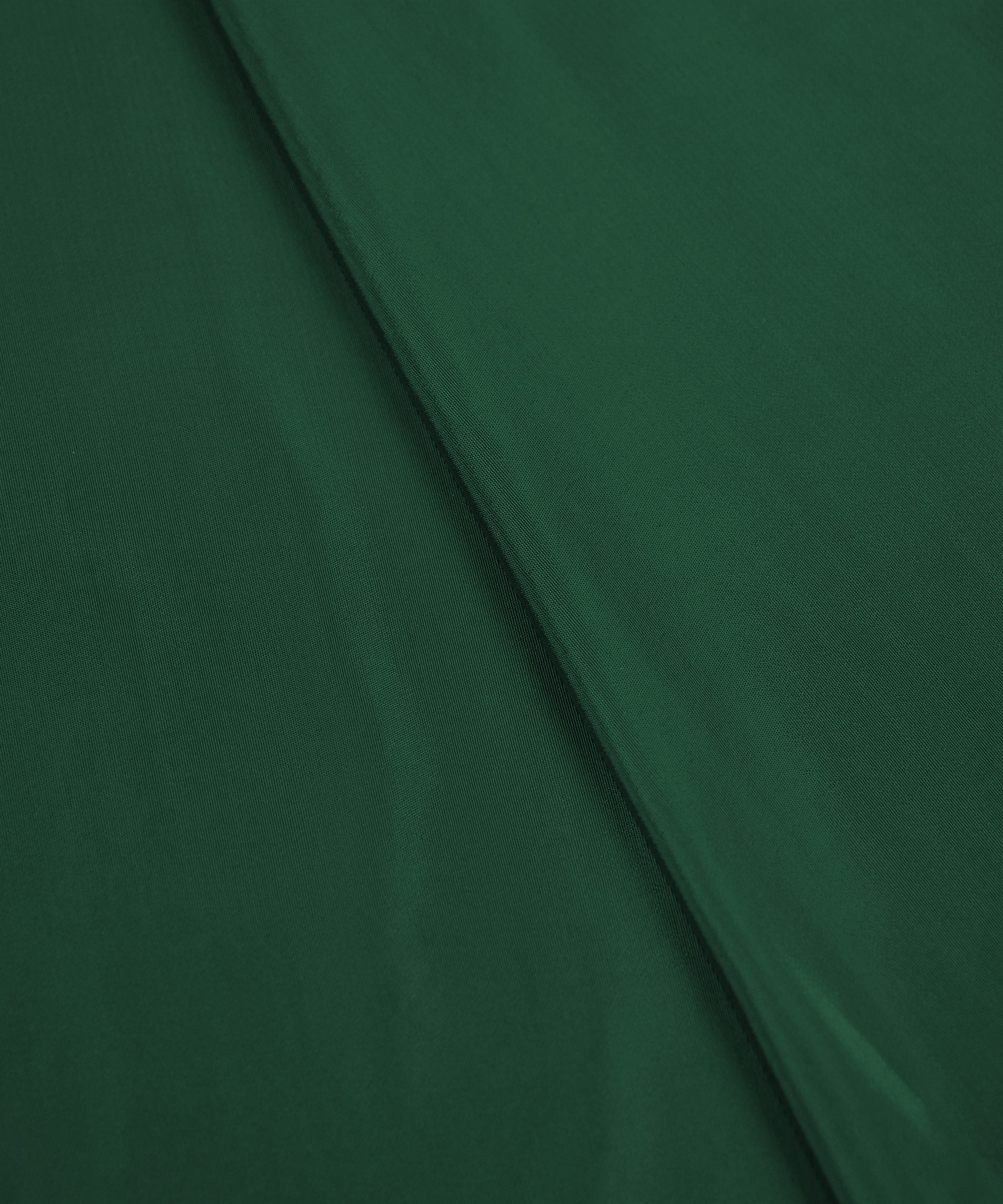 Dark Green Plain Dyed American Crepe Fabric