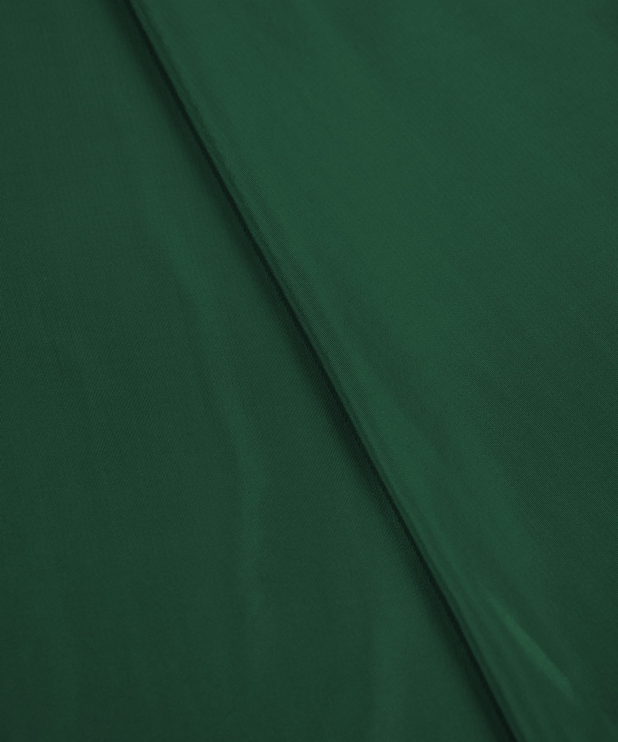 Dark Green Plain Dyed American Crepe Fabric