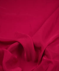 Hot Pink Plain Dyed American Crepe Fabric