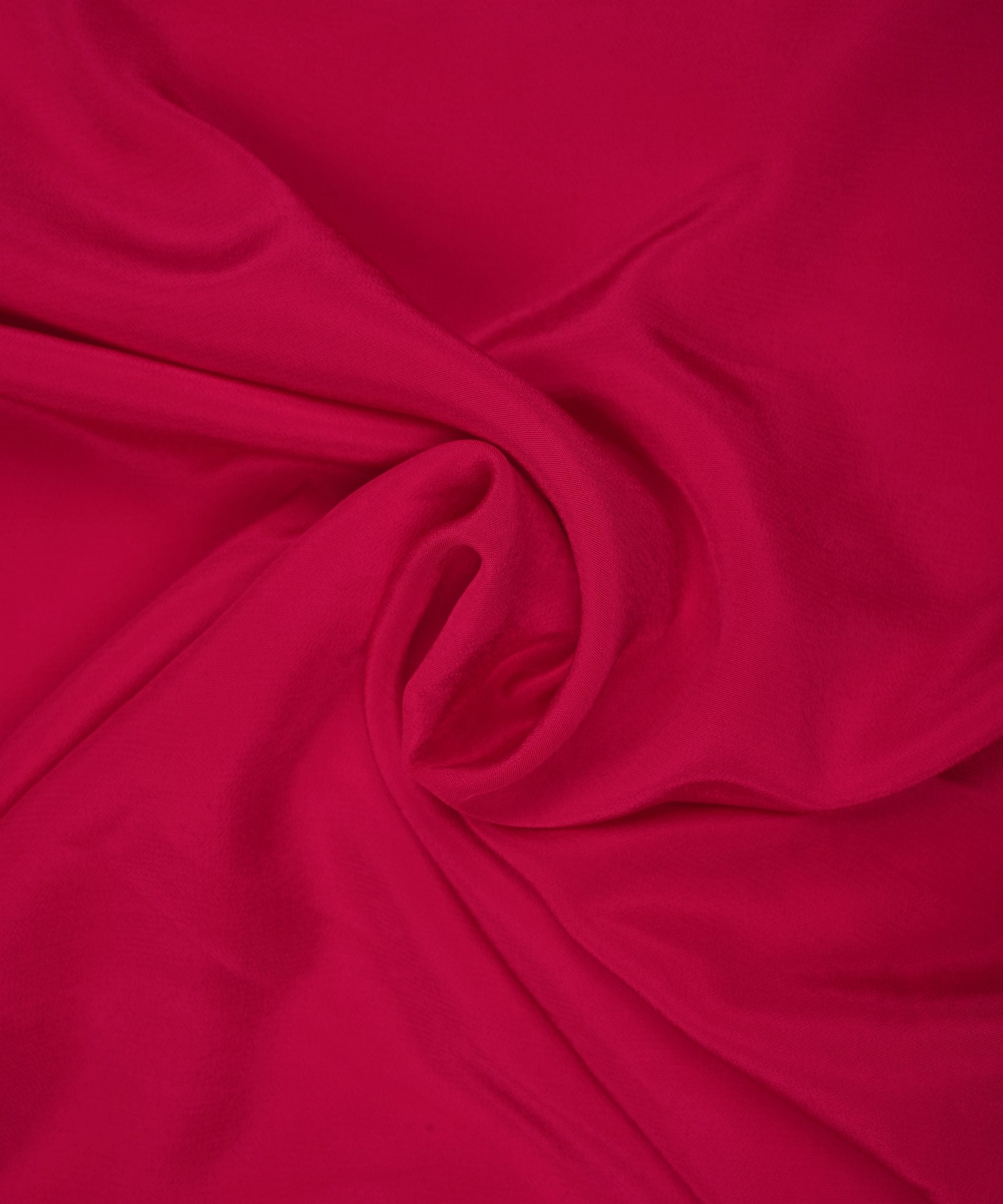 Hot Pink Plain Dyed American Crepe Fabric