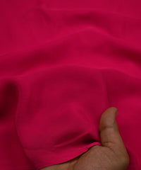 Hot Pink Plain Dyed American Crepe Fabric