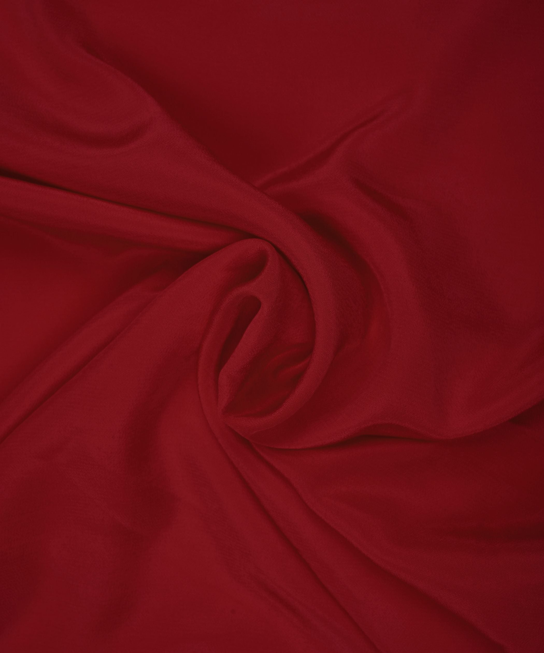 Maroon Plain Dyed American Crepe Fabric