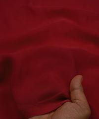 Maroon Plain Dyed American Crepe Fabric