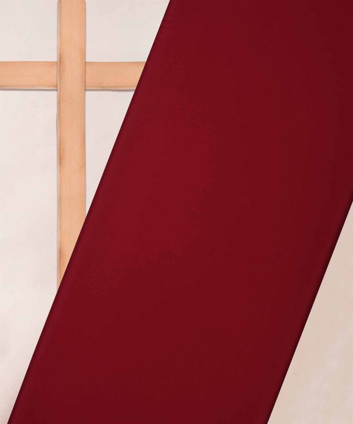 Maroon Plain Dyed American Crepe Fabric