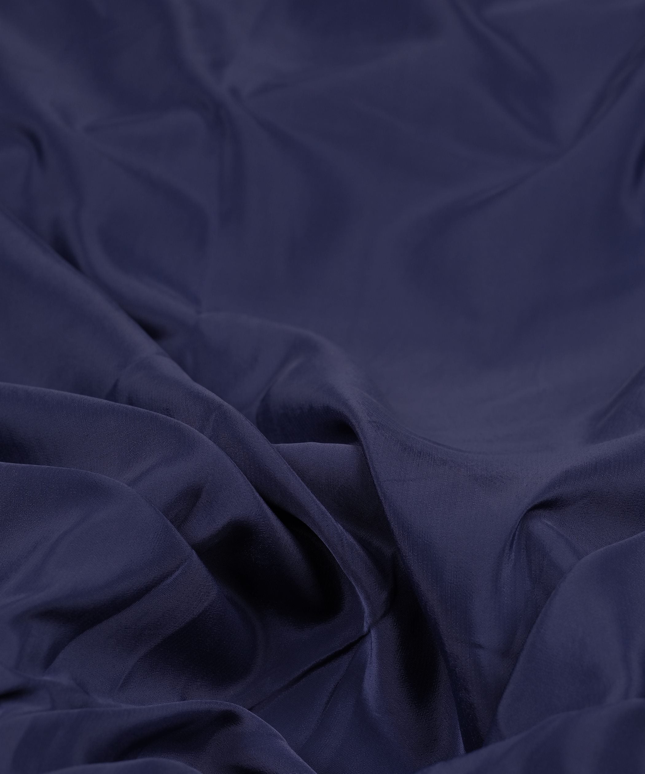 Navy Blue Plain Dyed American Crepe Fabric