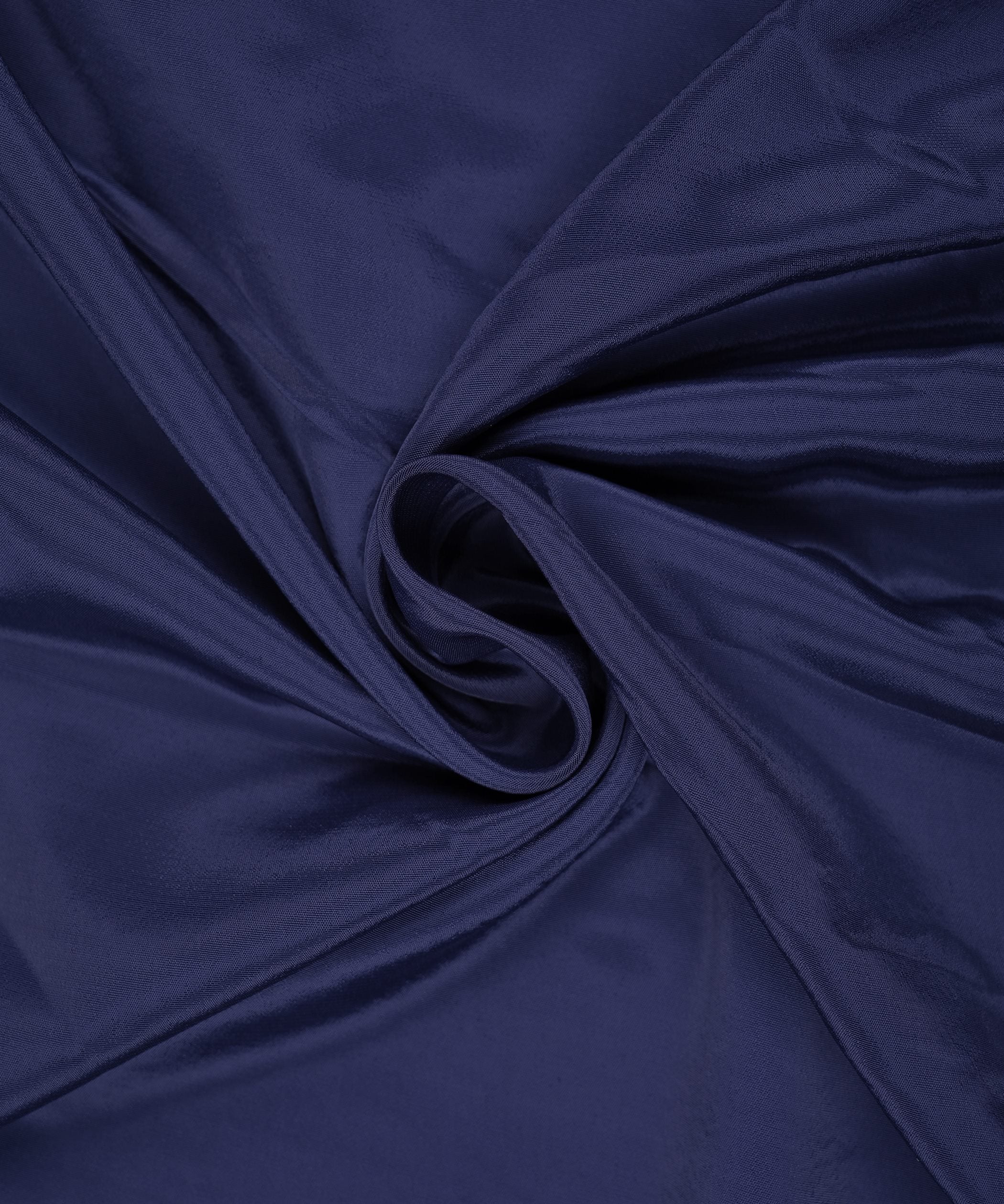 Navy Blue Plain Dyed American Crepe Fabric