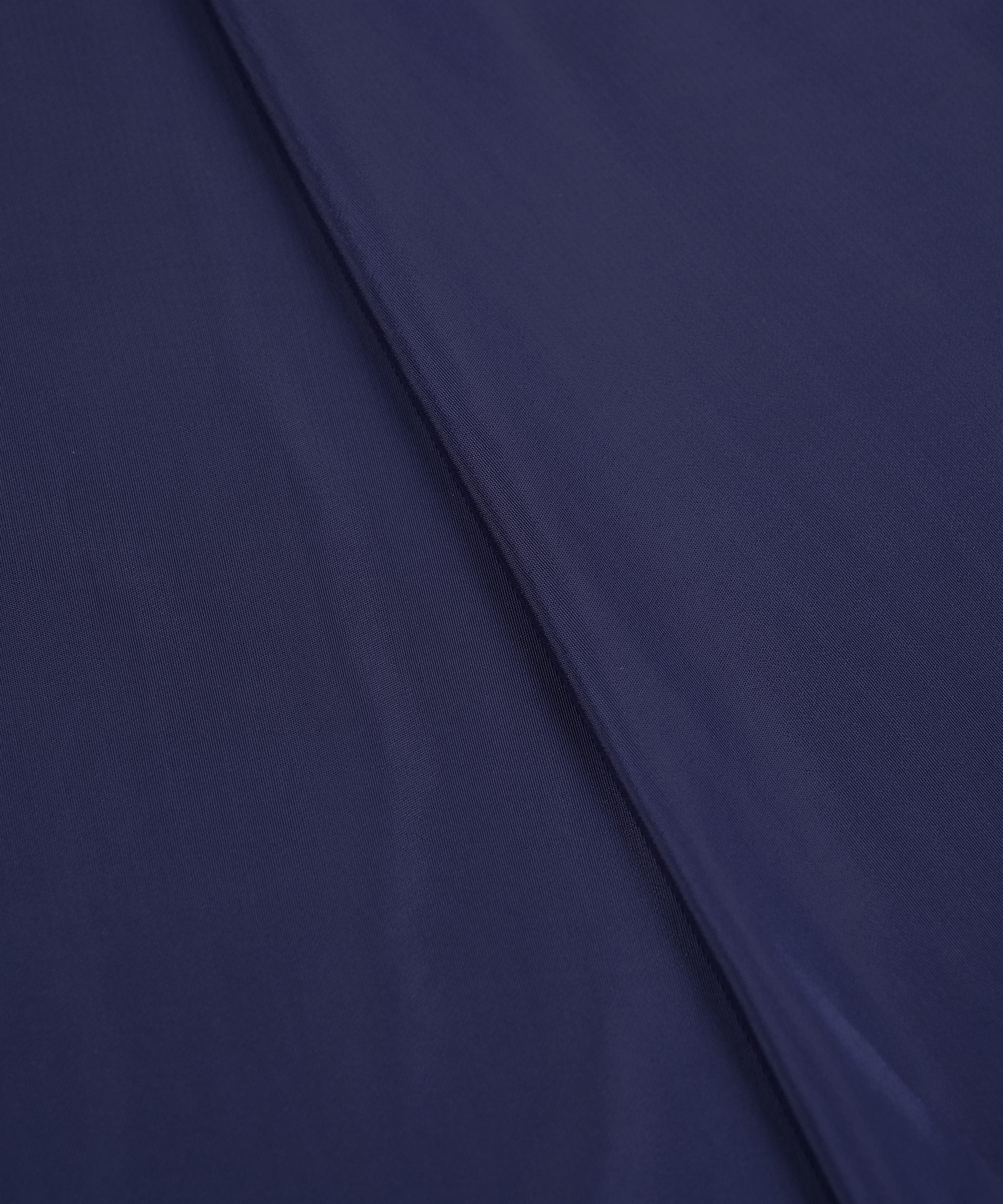 Navy Blue Plain Dyed American Crepe Fabric