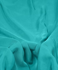 Sky Blue Plain Dyed American Crepe Fabric