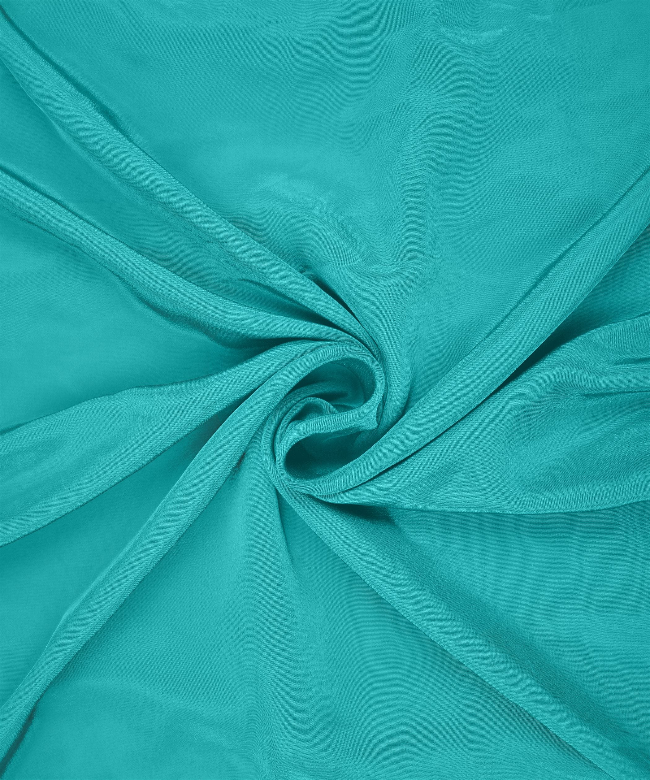 Sky Blue Plain Dyed American Crepe Fabric