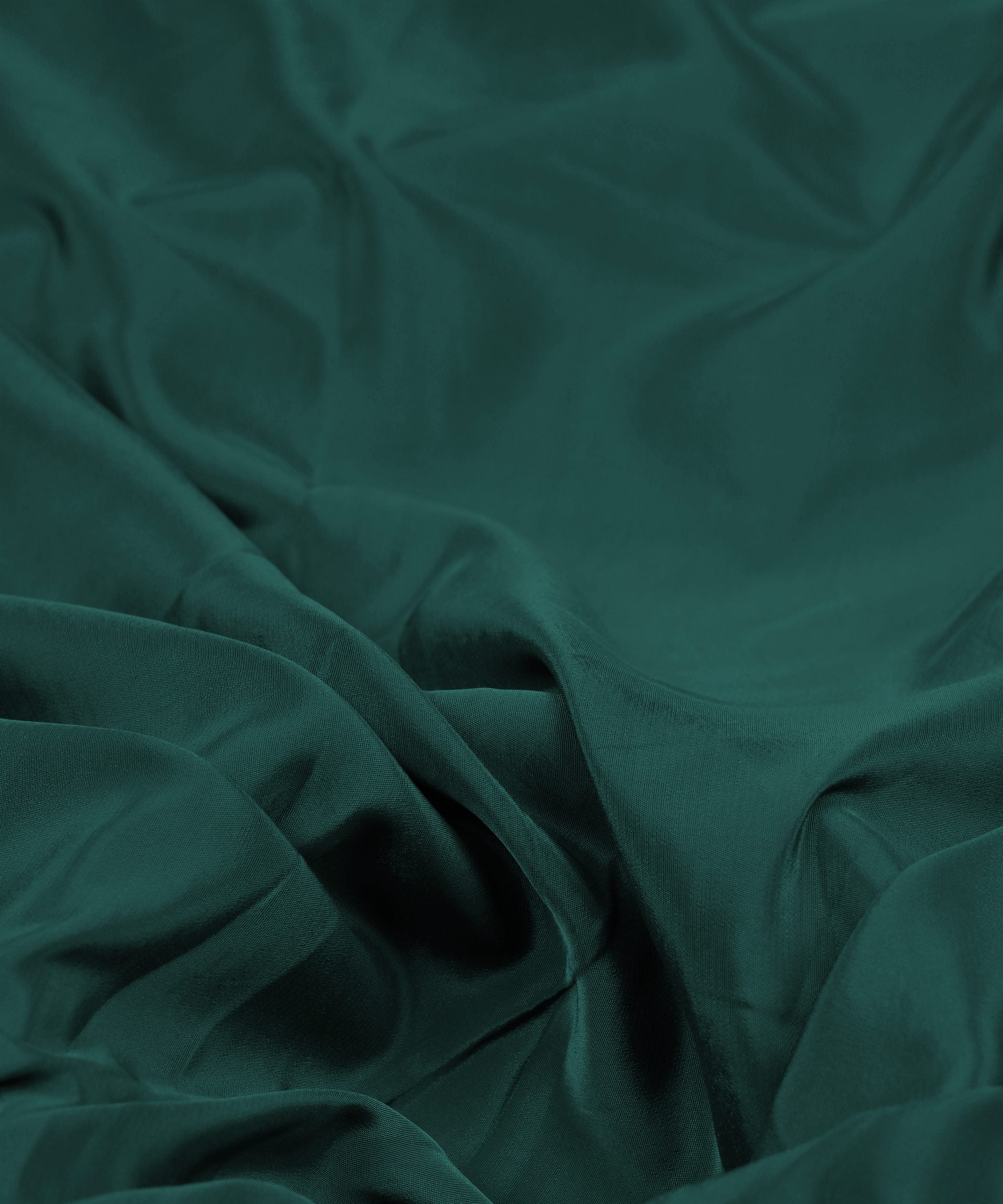 Teal Plain Dyed American Crepe Fabric