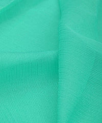 Aquamarine Green Plain Dyed Bemberg Chiffon fabric