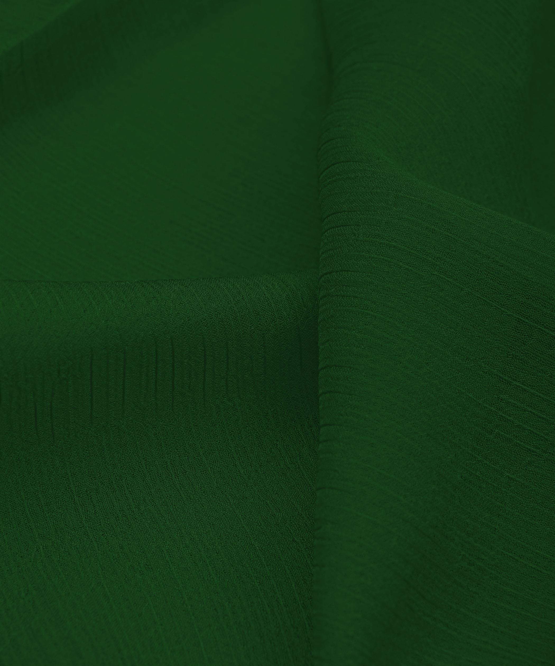 Bottle Green Plain Dyed Bemberg Chiffon Fabric