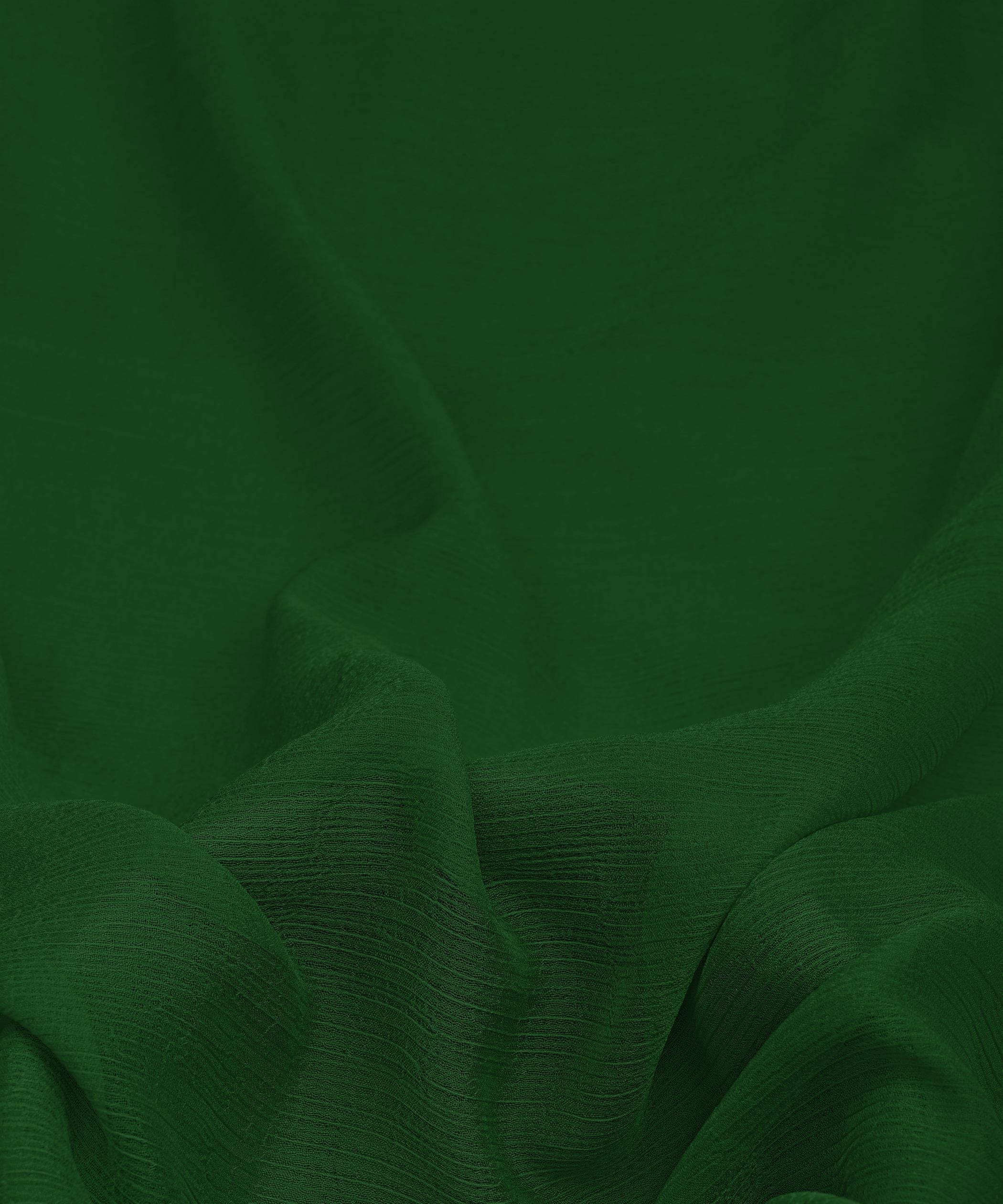 Bottle Green Plain Dyed Bemberg Chiffon Fabric