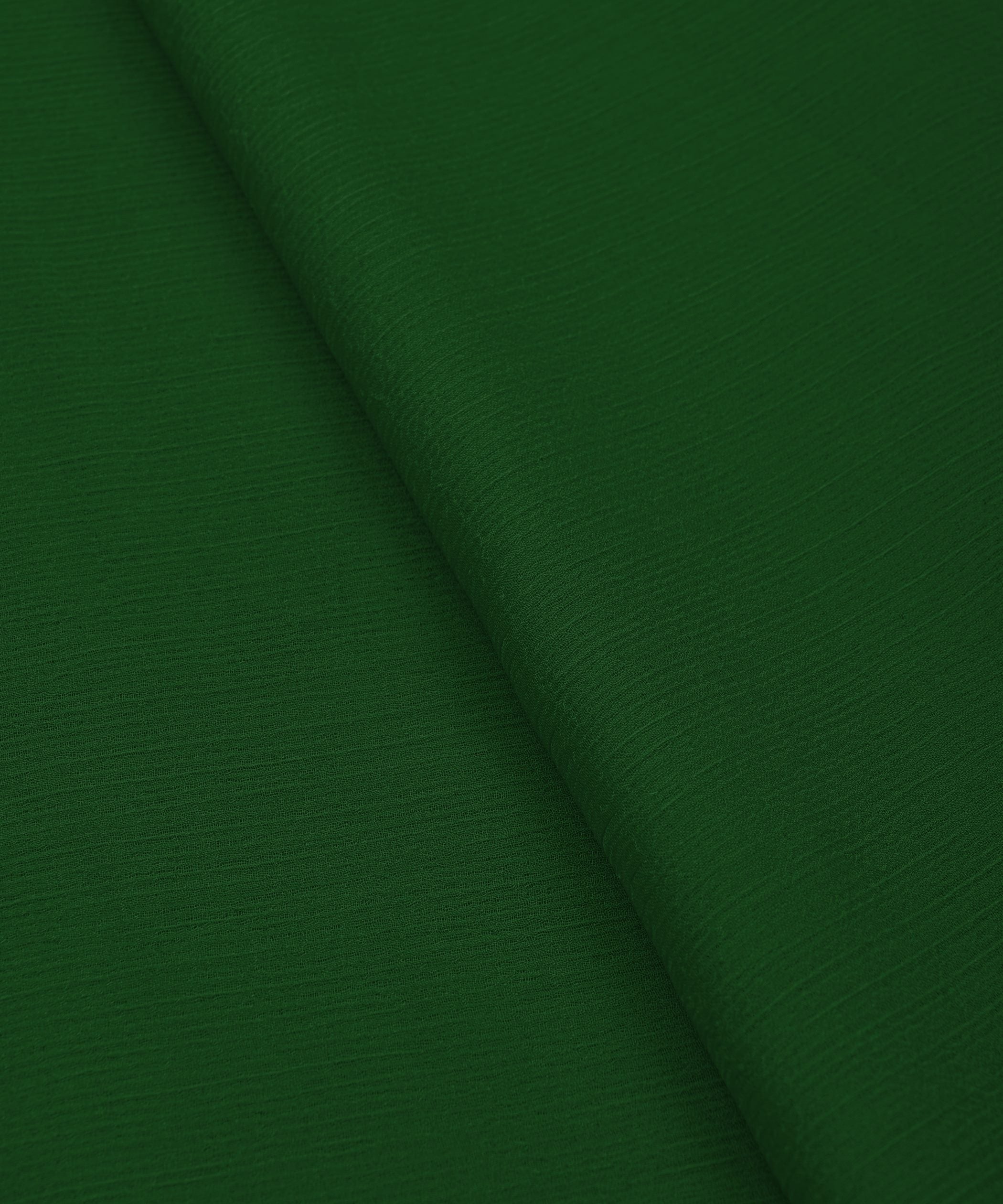 Bottle Green Plain Dyed Bemberg Chiffon Fabric