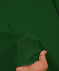 Bottle Green Plain Dyed Bemberg Chiffon Fabric