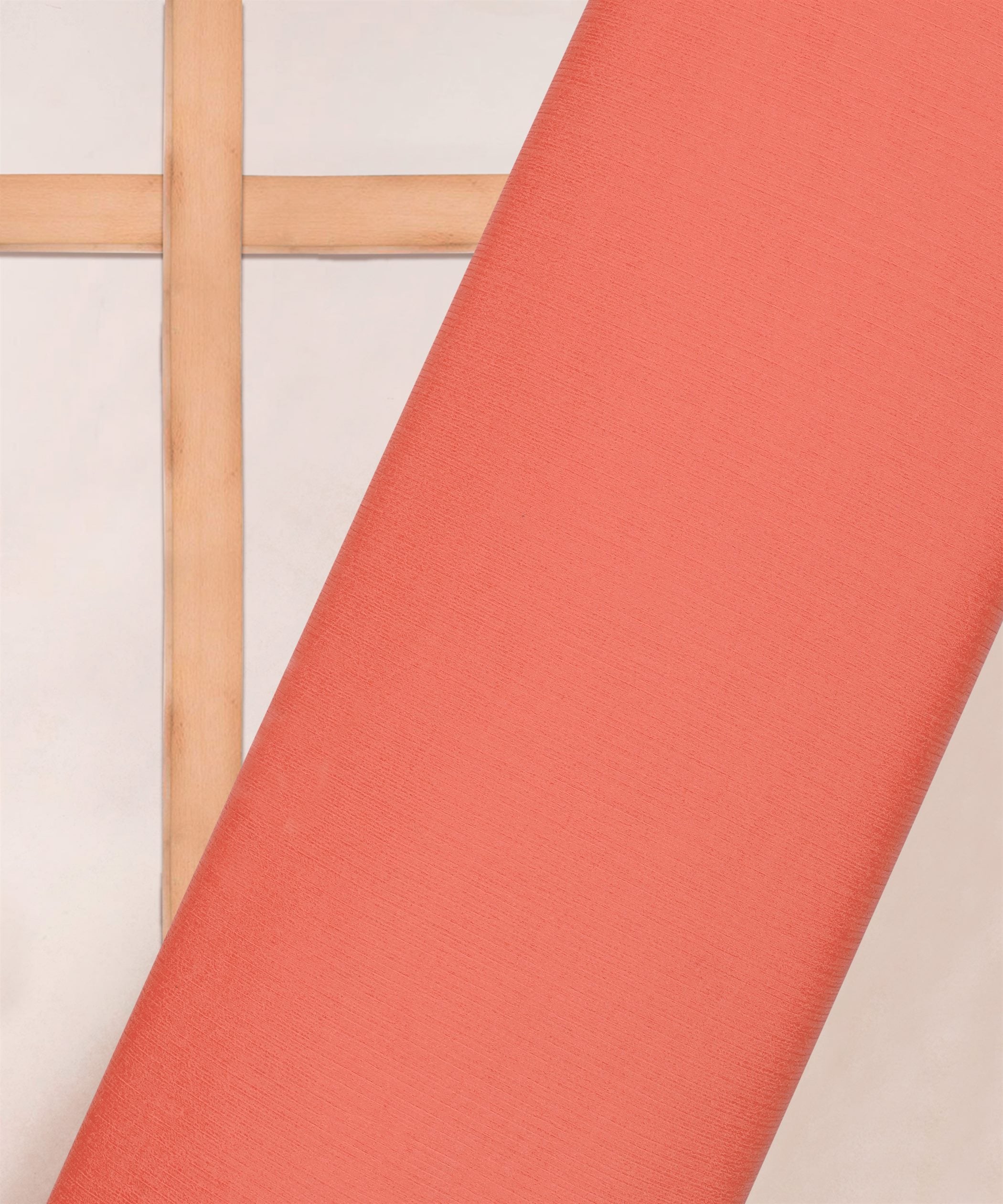 Light Peach Plain Dyed Bemberg Chiffon Fabric