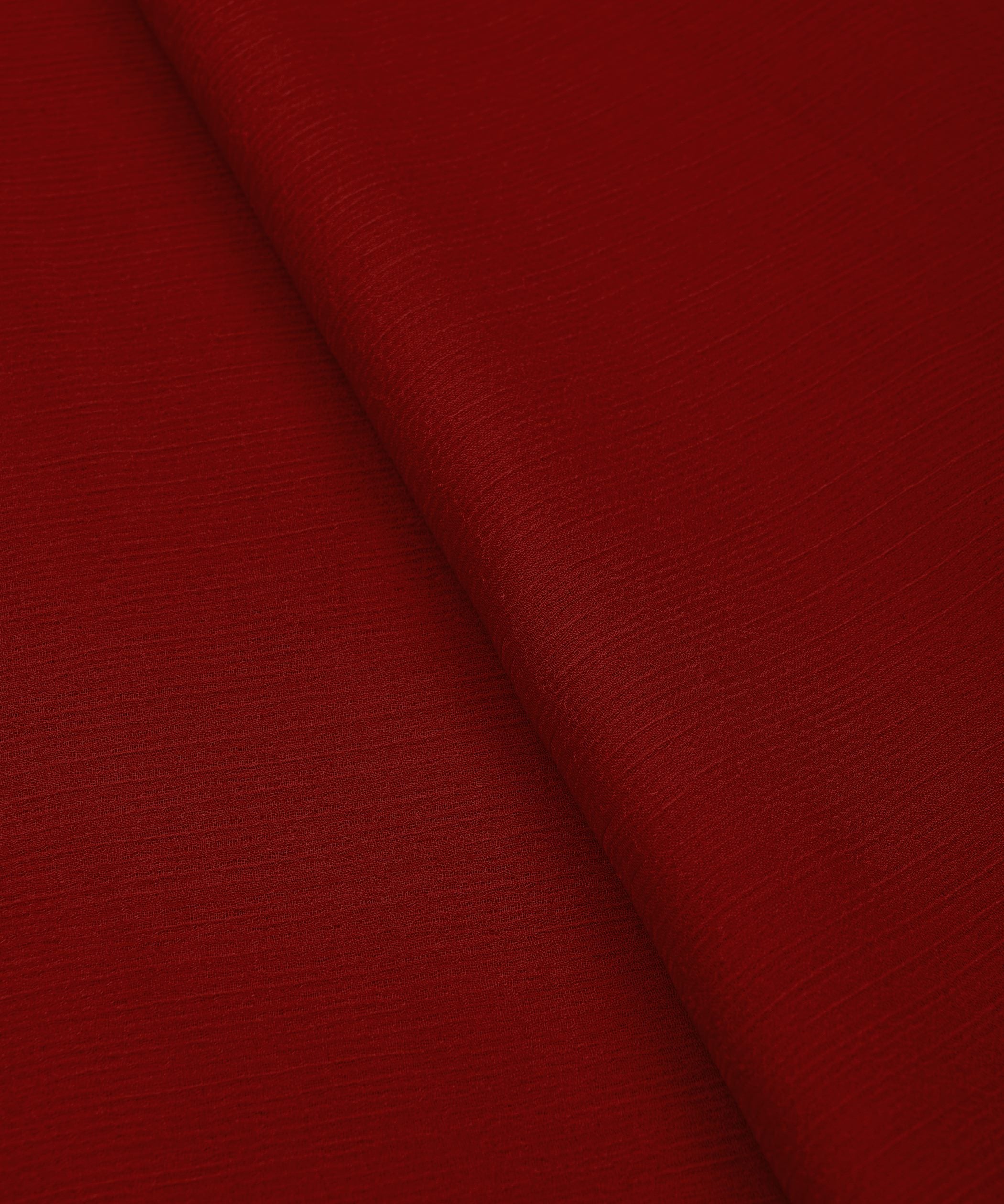 Maroon Plain Dyed Bemberg Chiffon Fabric