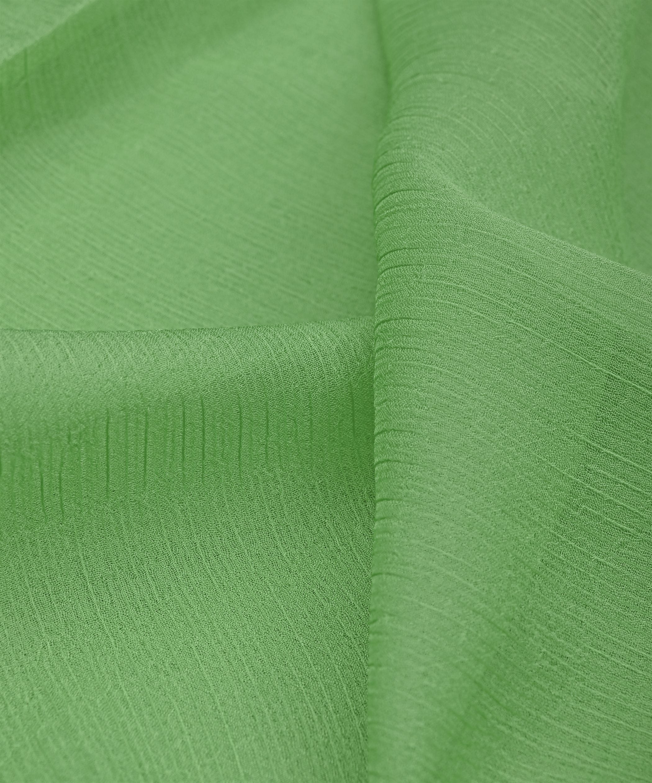 Pista Green Plain Dyed Bemberg Chiffon Fabric
