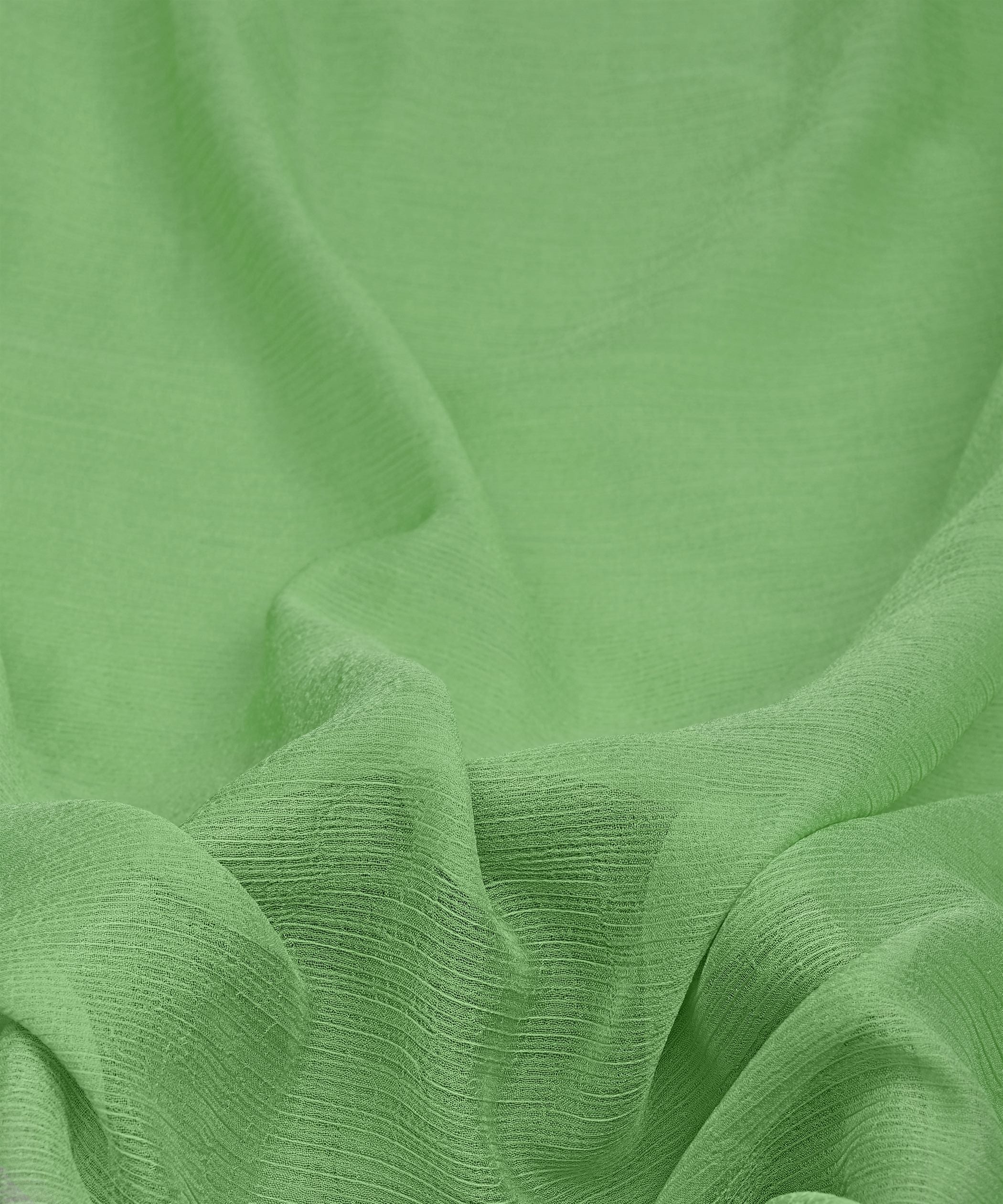 Pista Green Plain Dyed Bemberg Chiffon Fabric