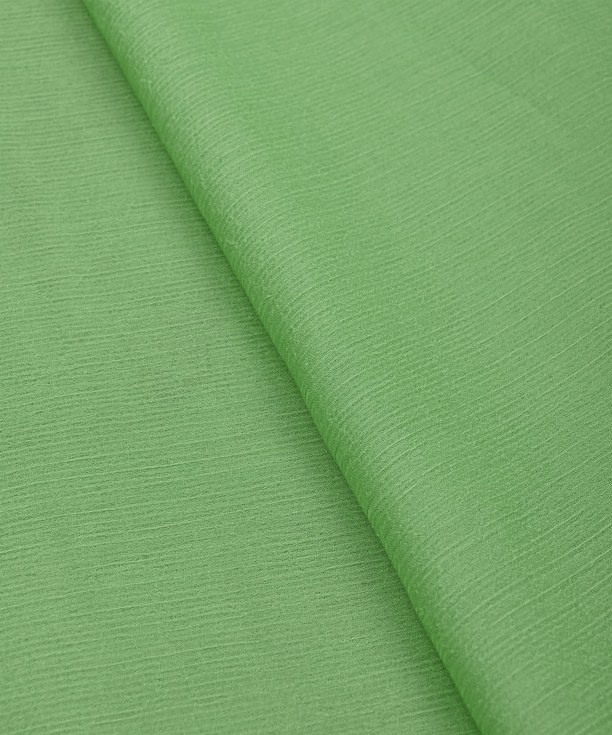 Pista Green Plain Dyed Bemberg Chiffon Fabric