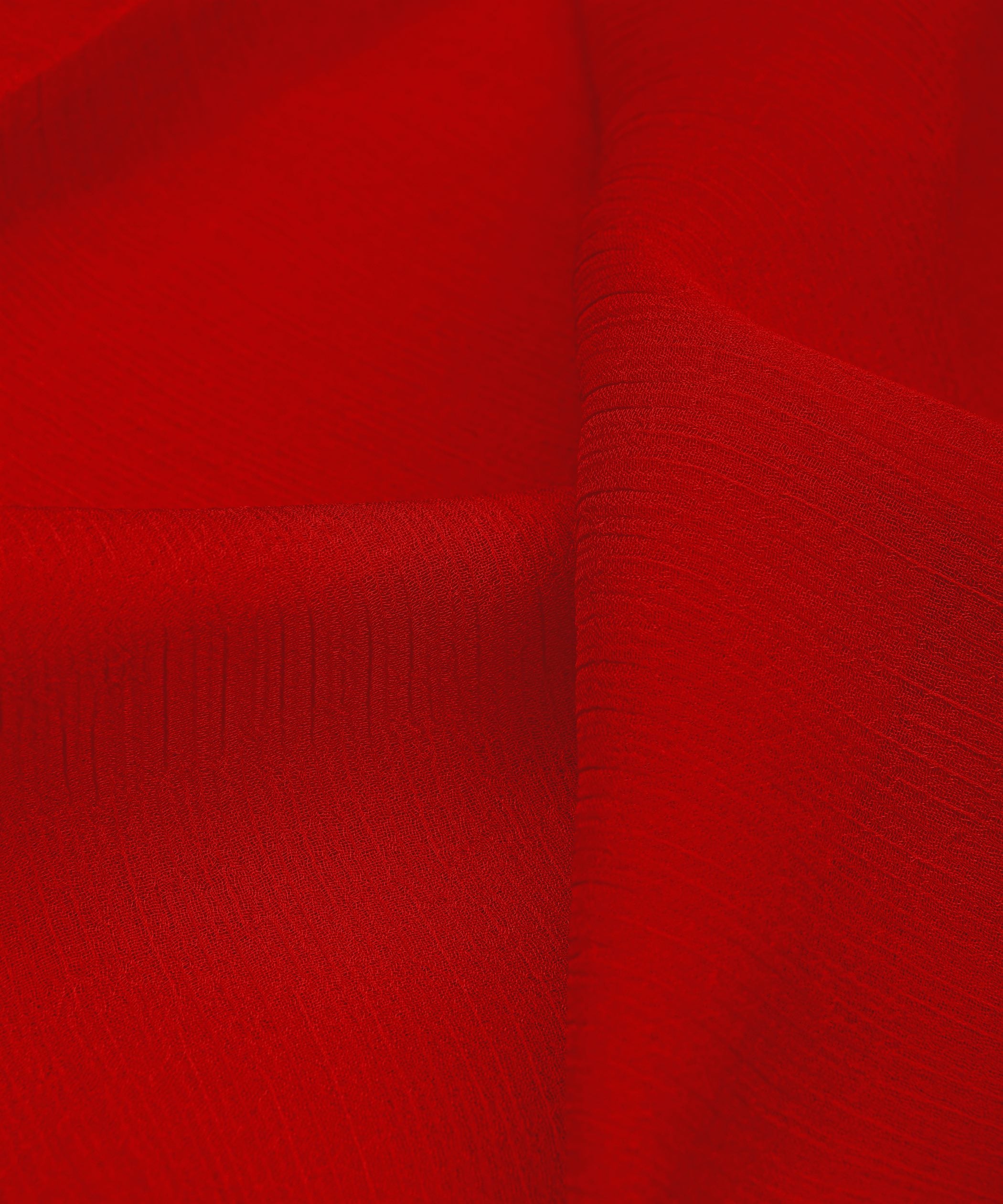 Red Plain Dyed Bemberg Chiffon Fabric