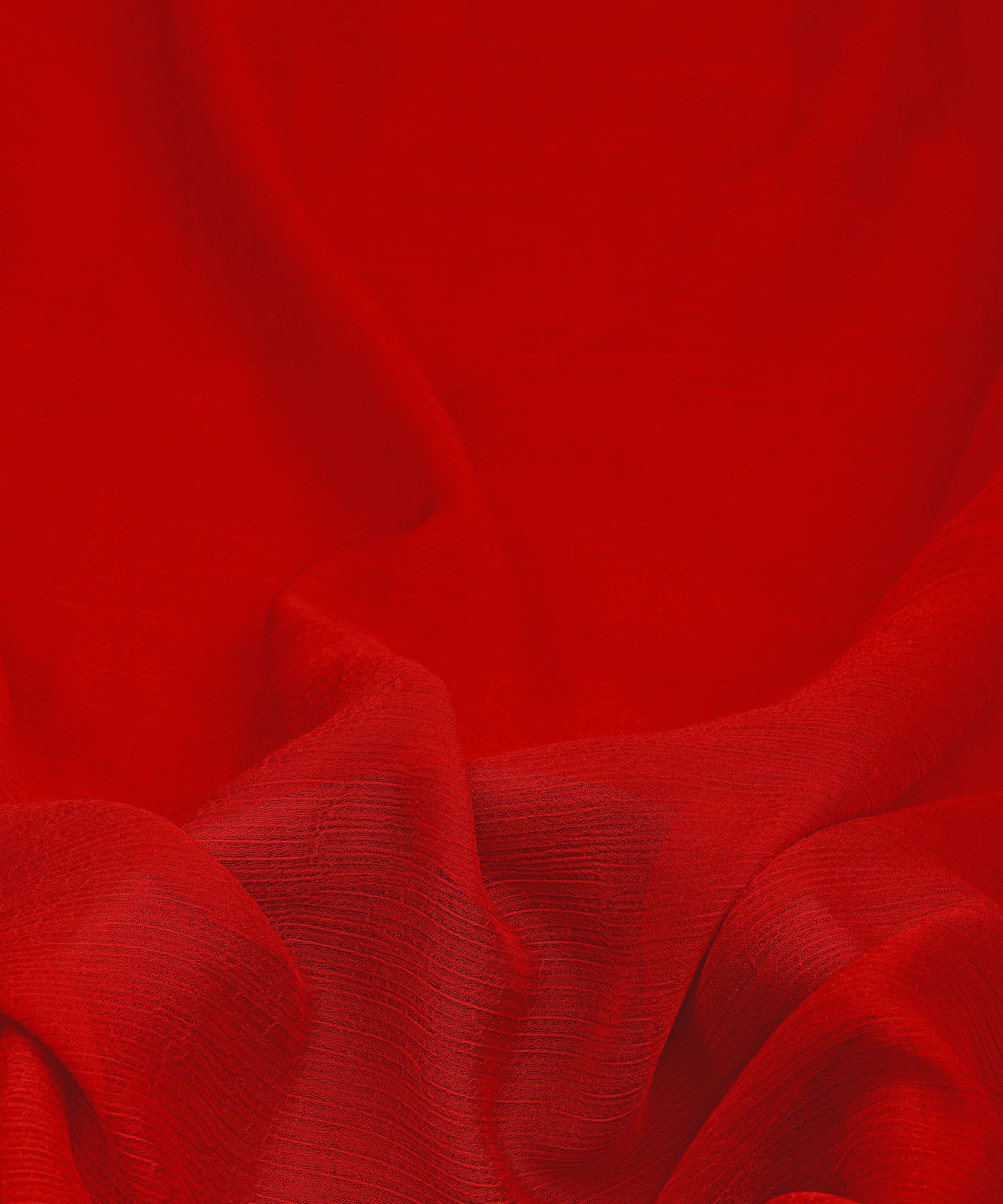 Red Plain Dyed Bemberg Chiffon Fabric